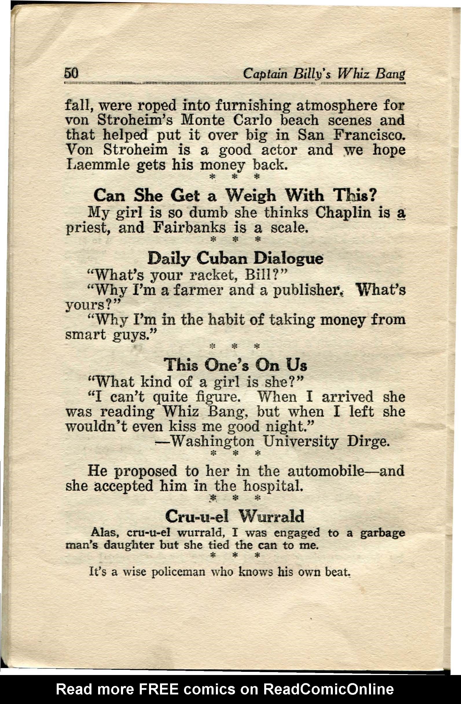 Read online Captain Billy's Whiz Bang comic -  Issue #3 - 52
