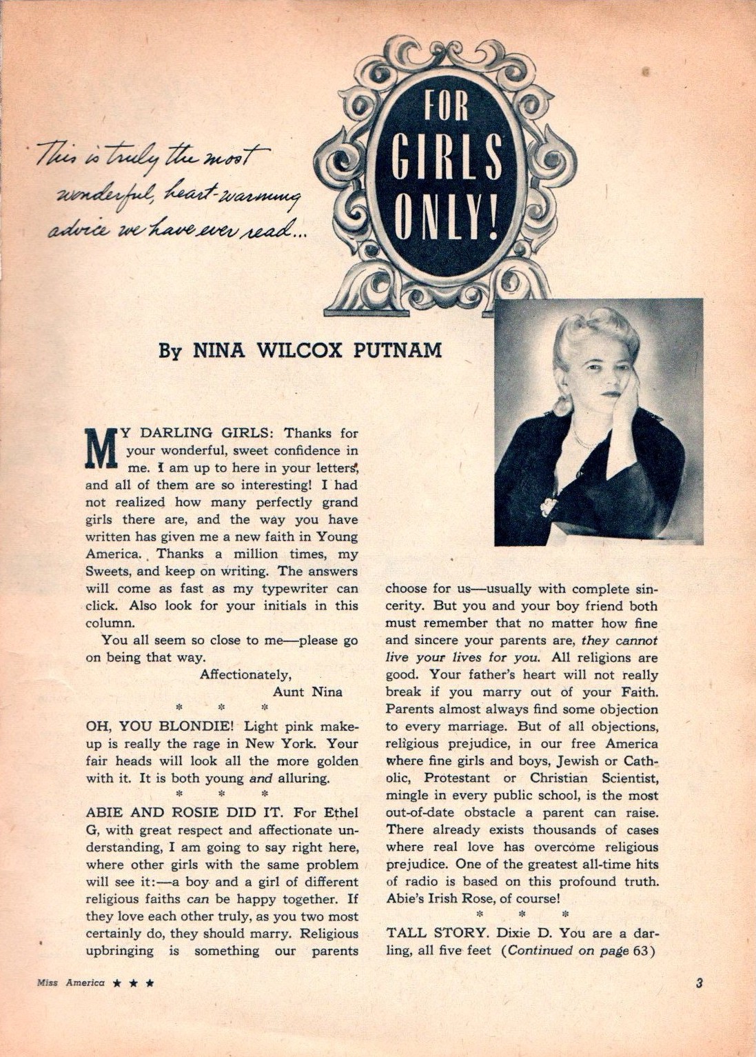 Read online Miss America Magazine comic -  Issue #5 - 3