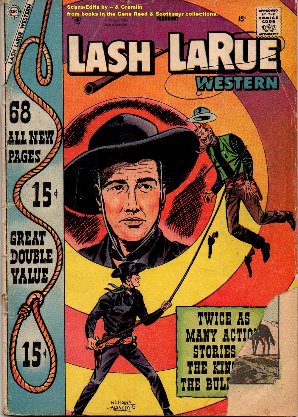 Read online Lash Larue Western (1949) comic -  Issue #67 - 69