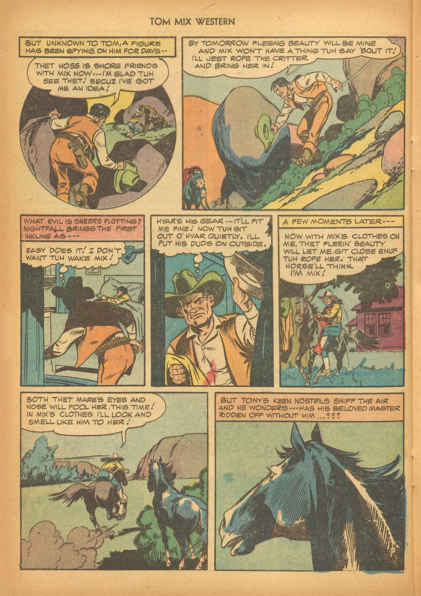 Read online Tom Mix Western (1948) comic -  Issue #6 - 36
