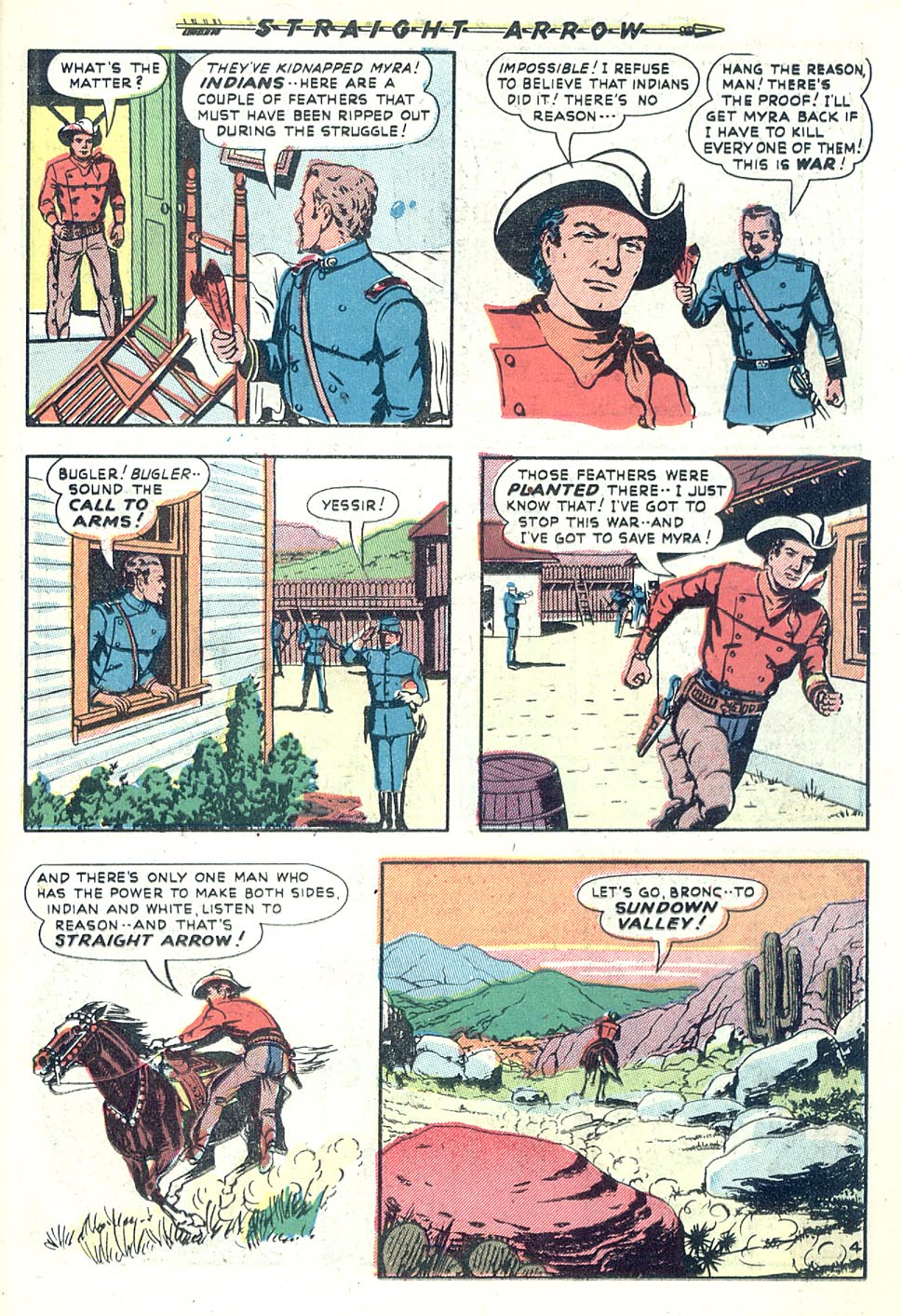 Read online Straight Arrow comic -  Issue #13 - 15