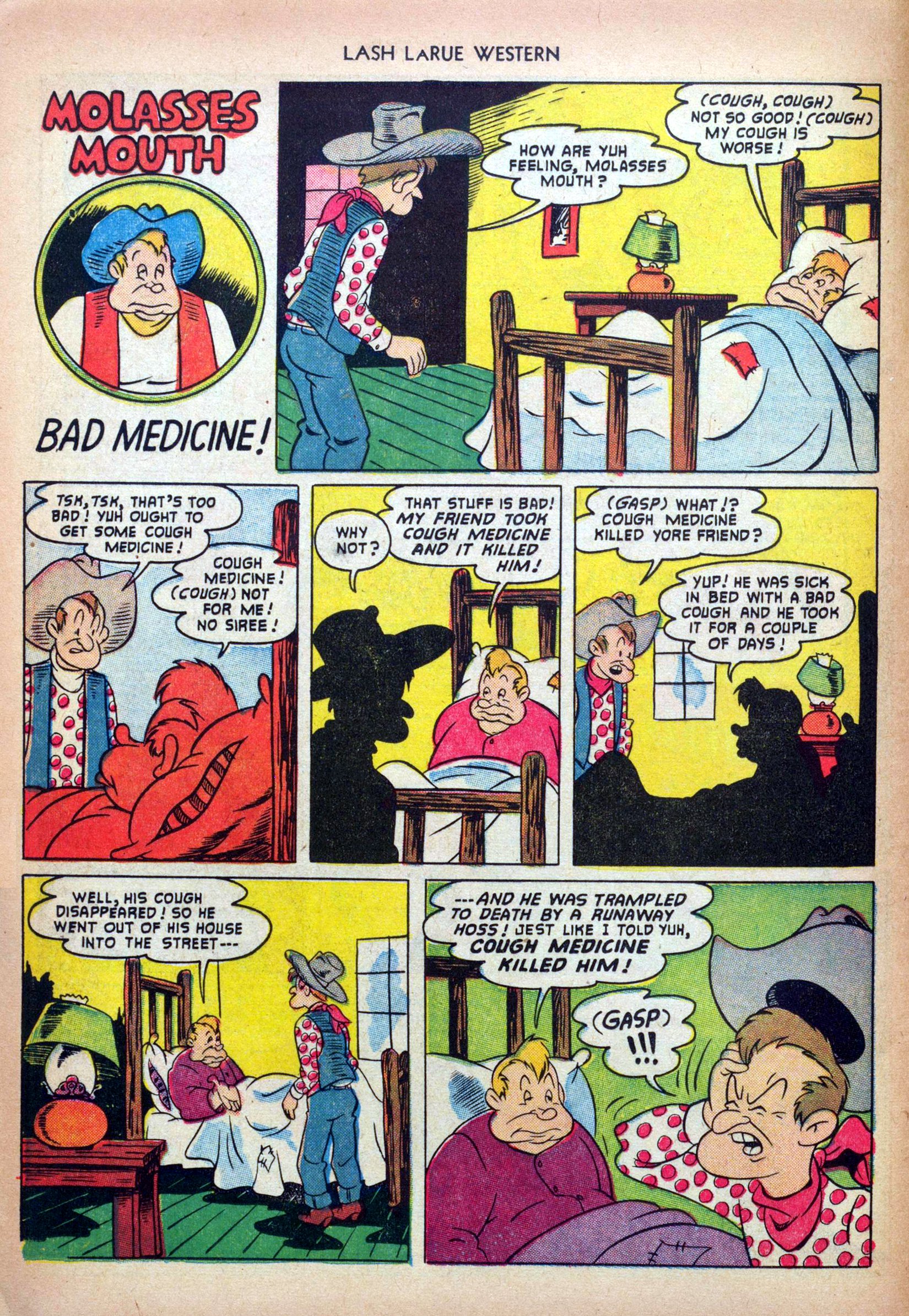 Read online Lash Larue Western (1949) comic -  Issue #32 - 12