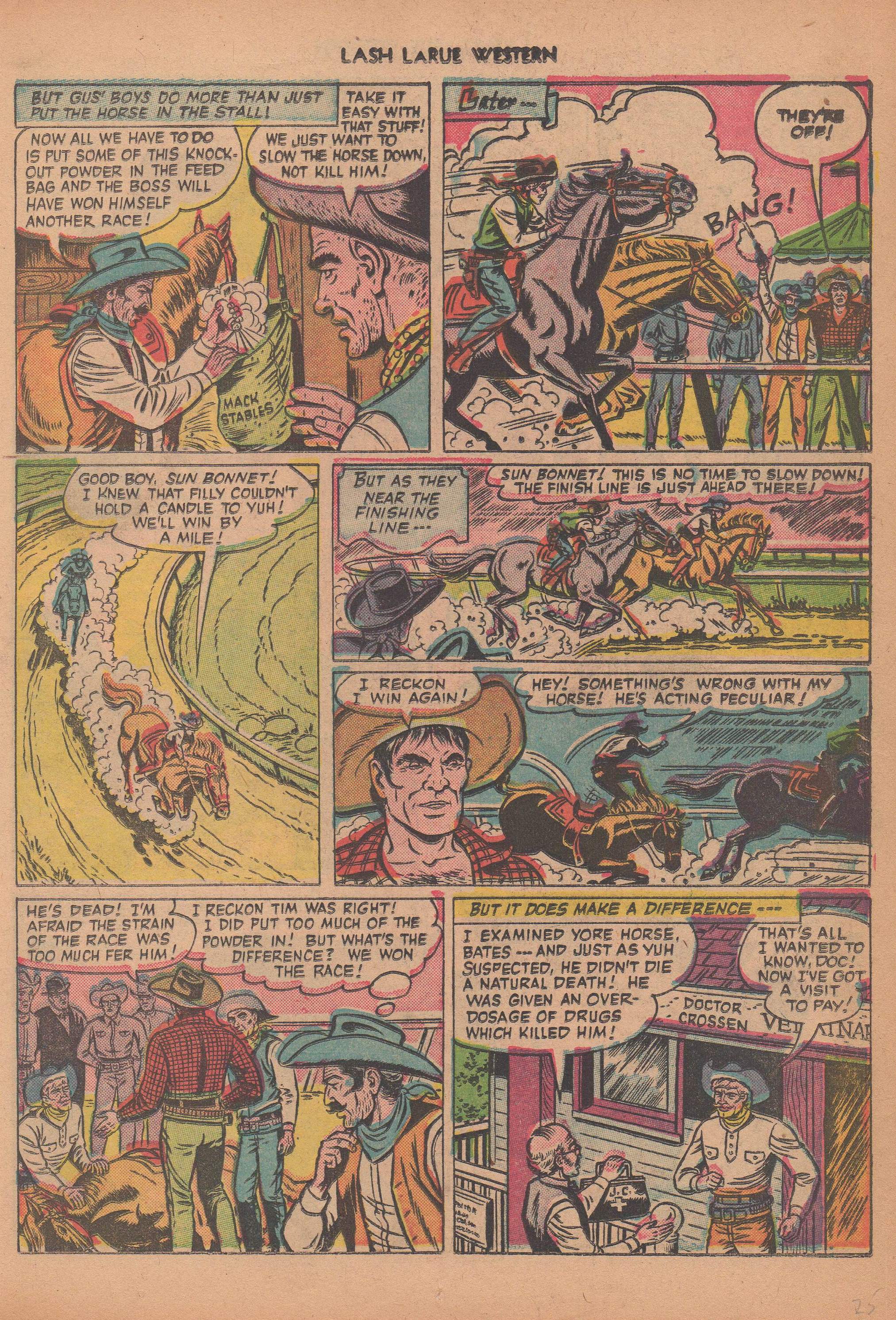Read online Lash Larue Western (1949) comic -  Issue #14 - 28