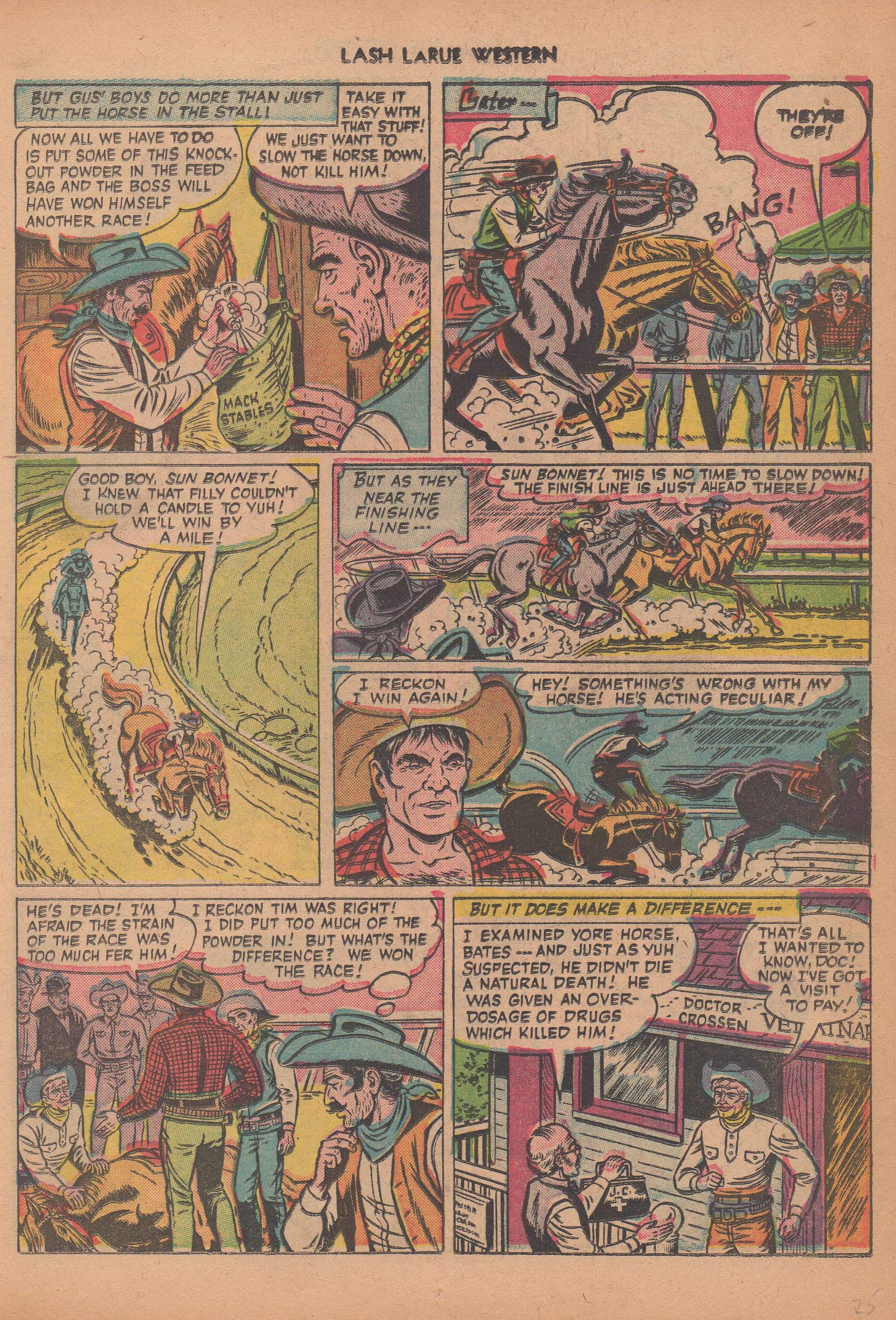 Read online Lash Larue Western (1949) comic -  Issue #14 - 28