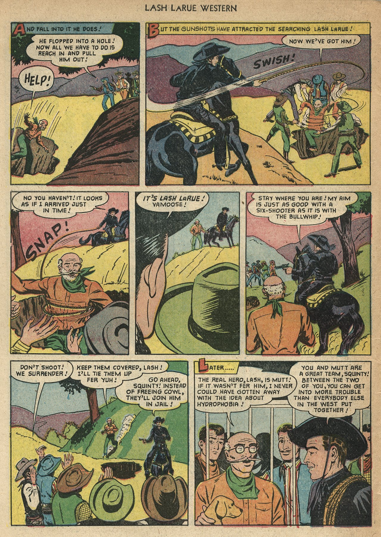 Read online Lash Larue Western (1949) comic -  Issue #22 - 34