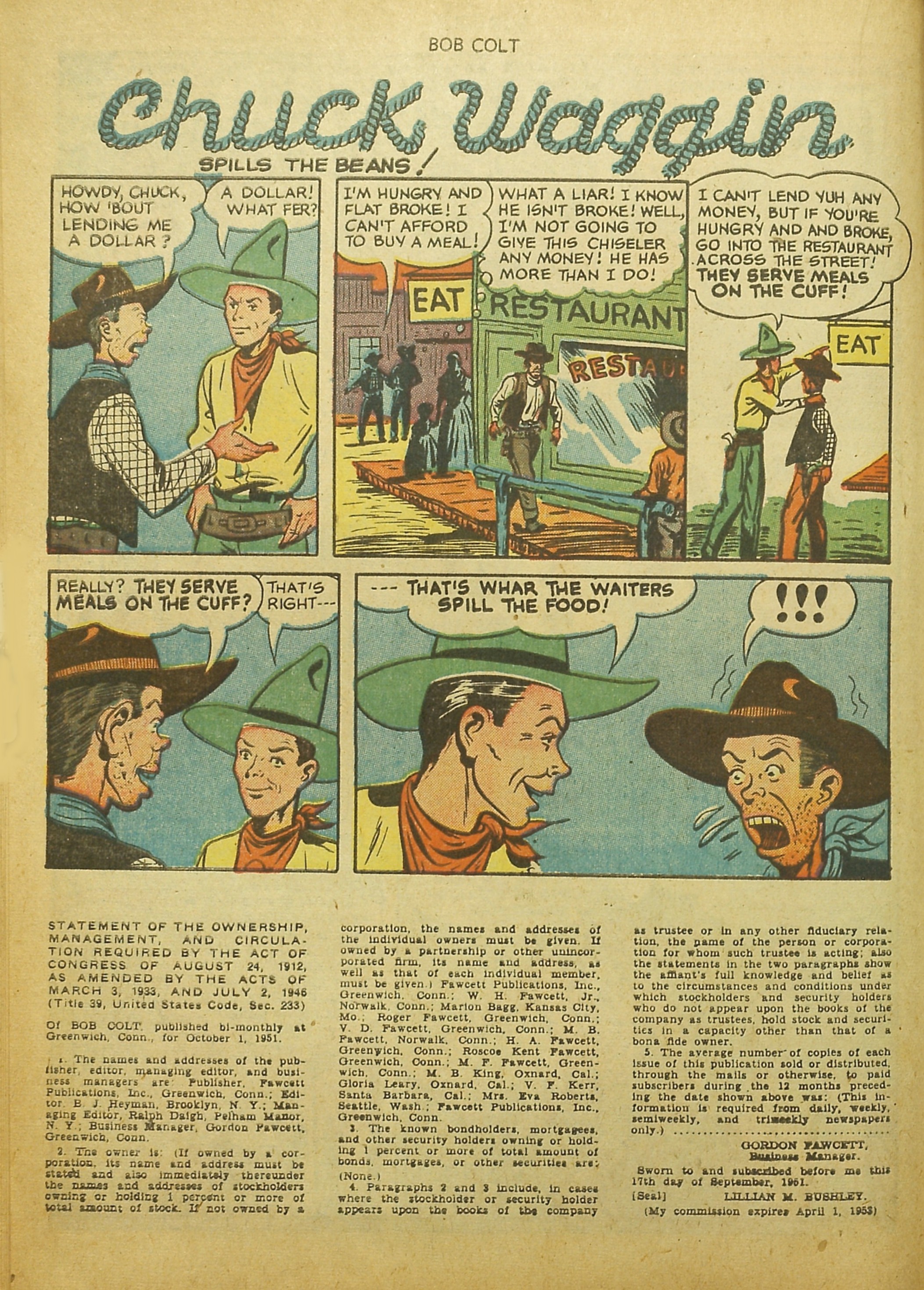 Read online Bob Colt Western comic -  Issue #8 - 16