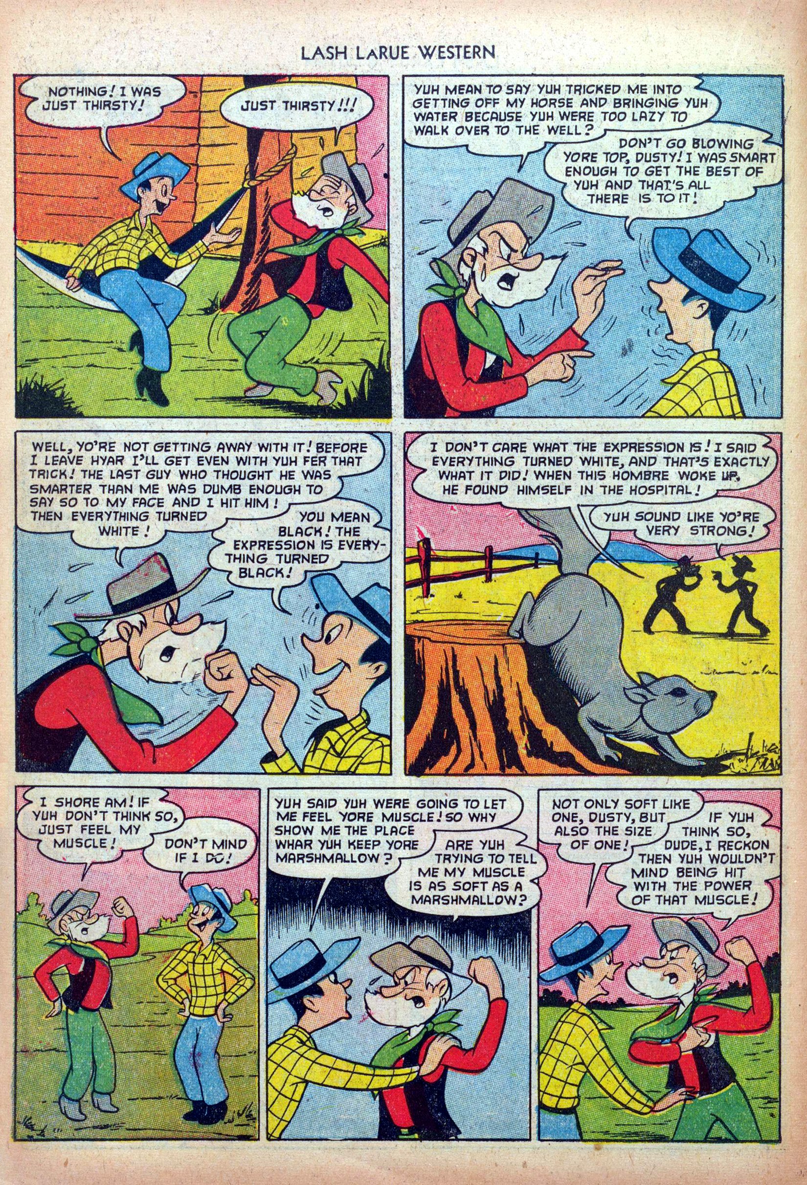 Read online Lash Larue Western (1949) comic -  Issue #33 - 14