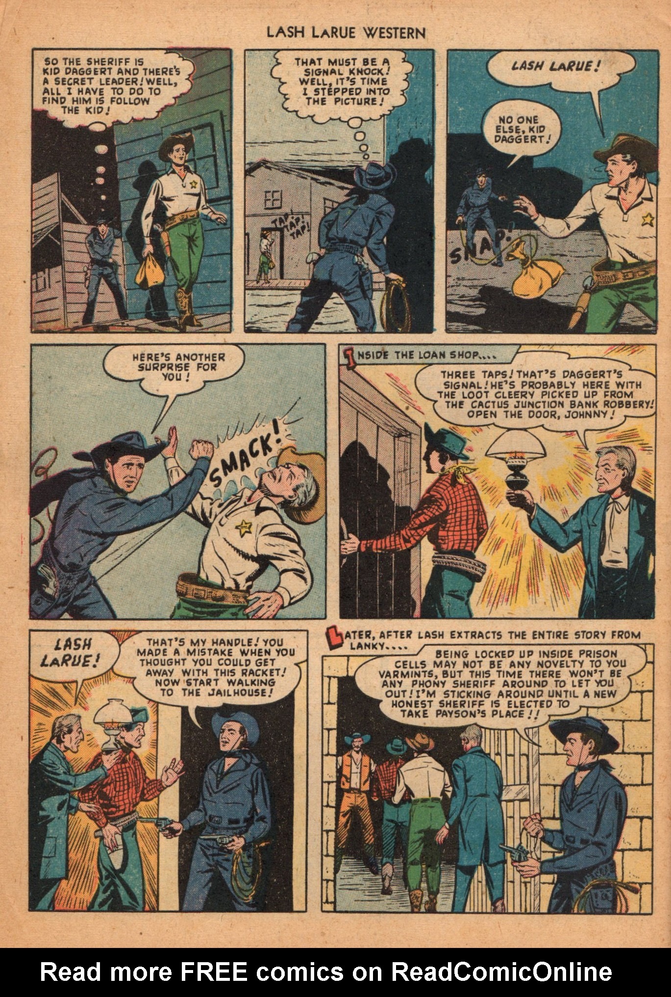 Read online Lash Larue Western (1949) comic -  Issue #2 - 34