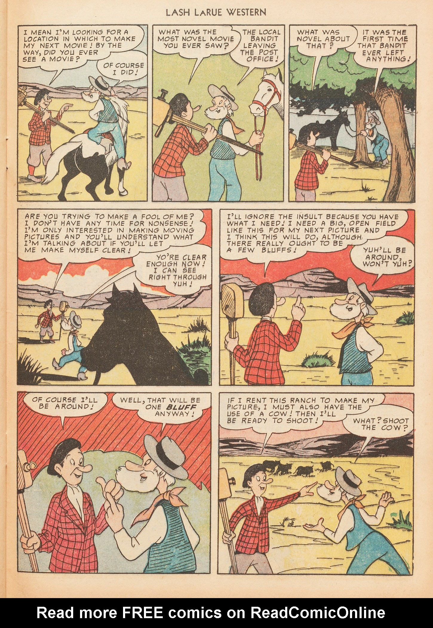 Read online Lash Larue Western (1949) comic -  Issue #7 - 37