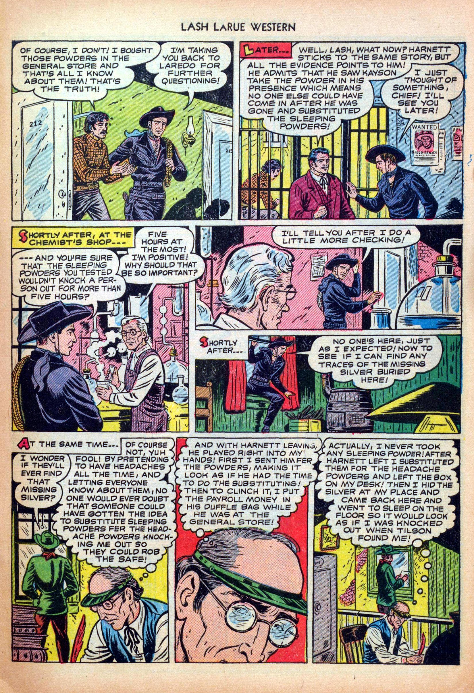 Read online Lash Larue Western (1949) comic -  Issue #30 - 33