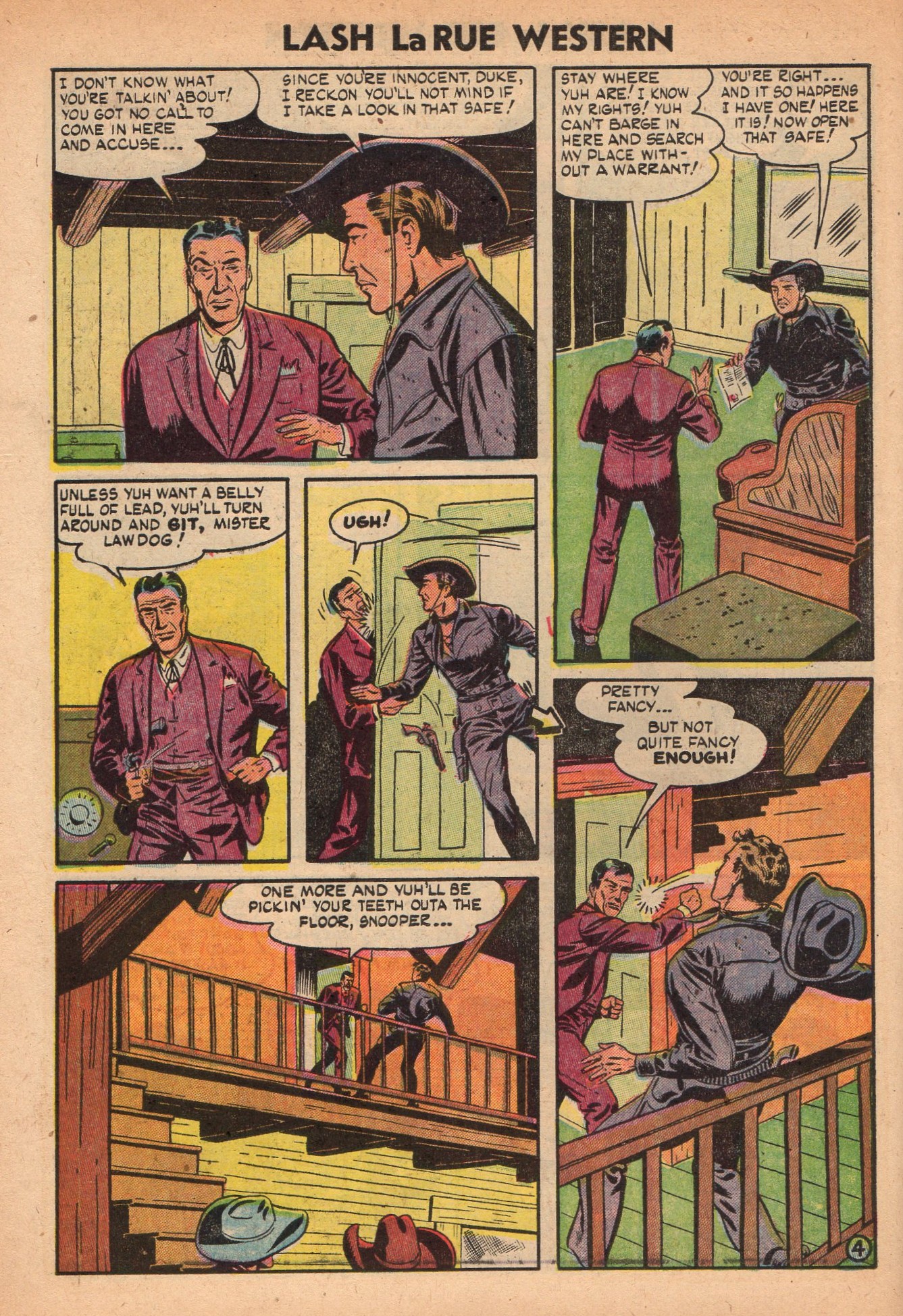Read online Lash Larue Western (1949) comic -  Issue #49 - 6