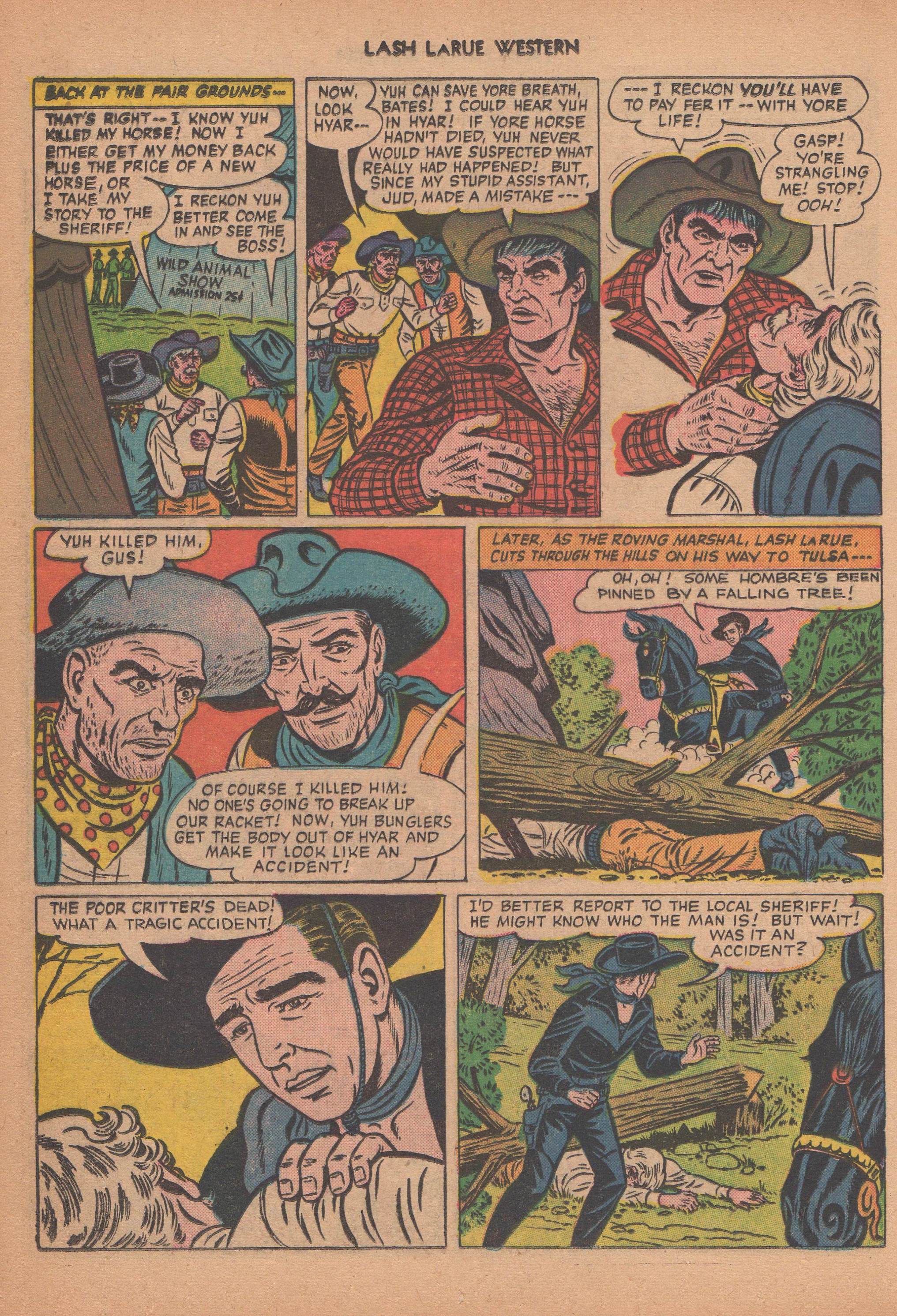 Read online Lash Larue Western (1949) comic -  Issue #14 - 29