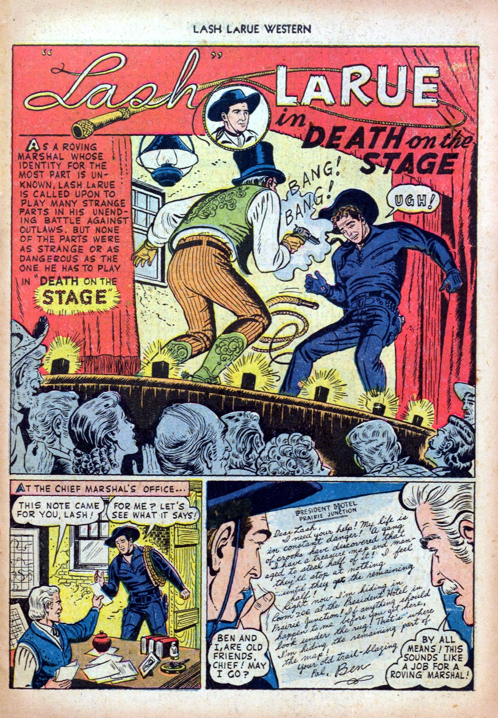 Read online Lash Larue Western (1949) comic -  Issue #4 - 27