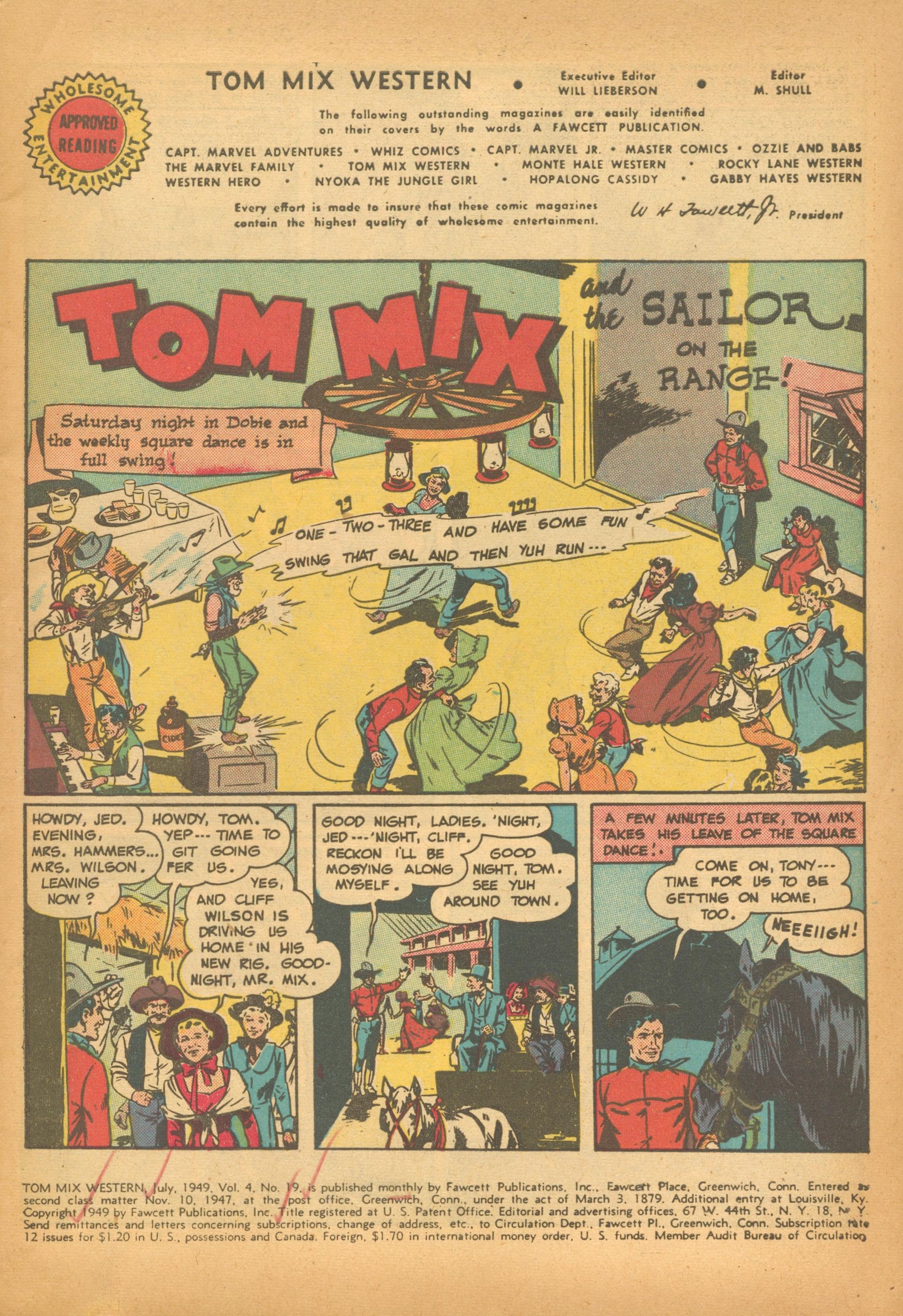 Read online Tom Mix Western (1948) comic -  Issue #19 - 3