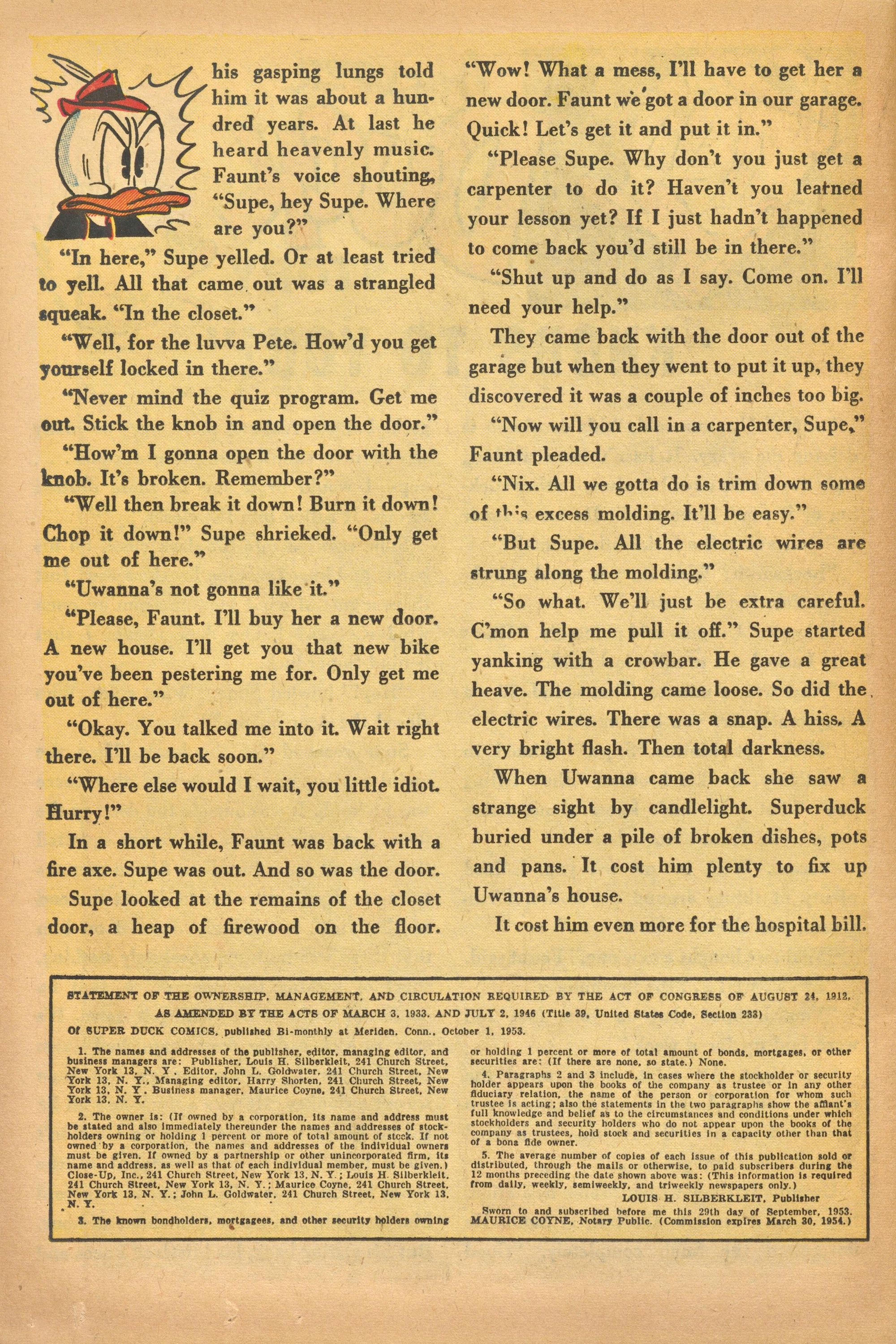 Read online Super Duck Comics comic -  Issue #55 - 22