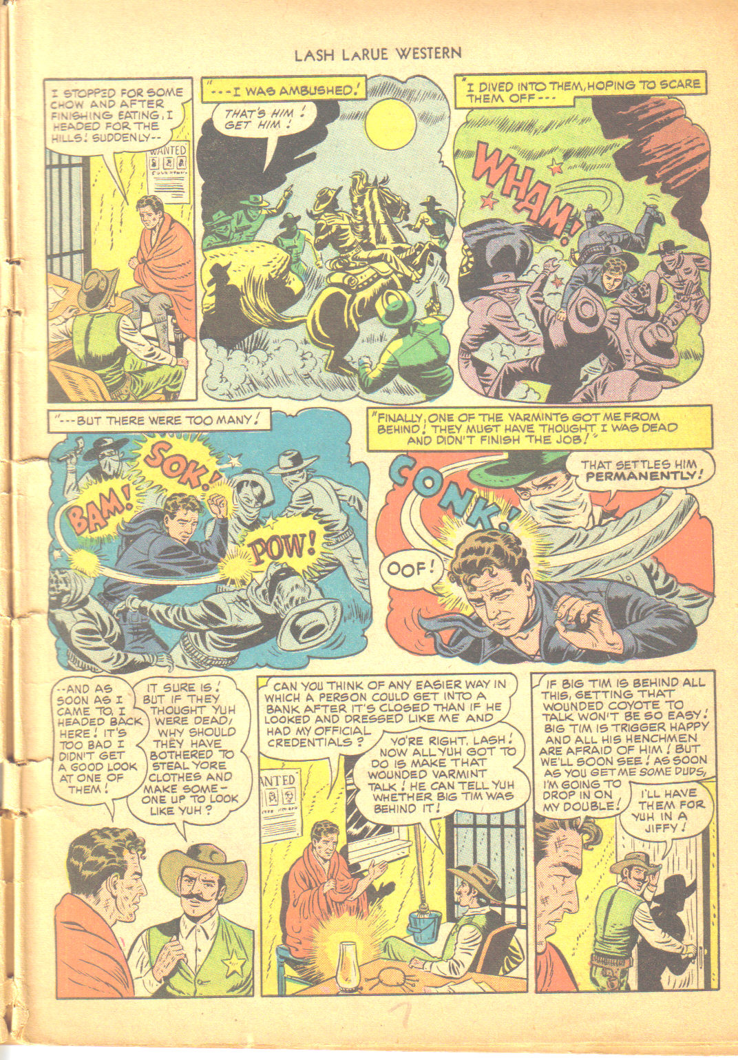 Read online Lash Larue Western (1949) comic -  Issue #6 - 7