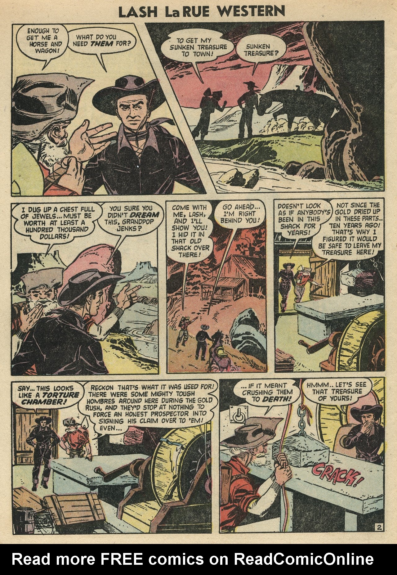 Read online Lash Larue Western (1949) comic -  Issue #47 - 4