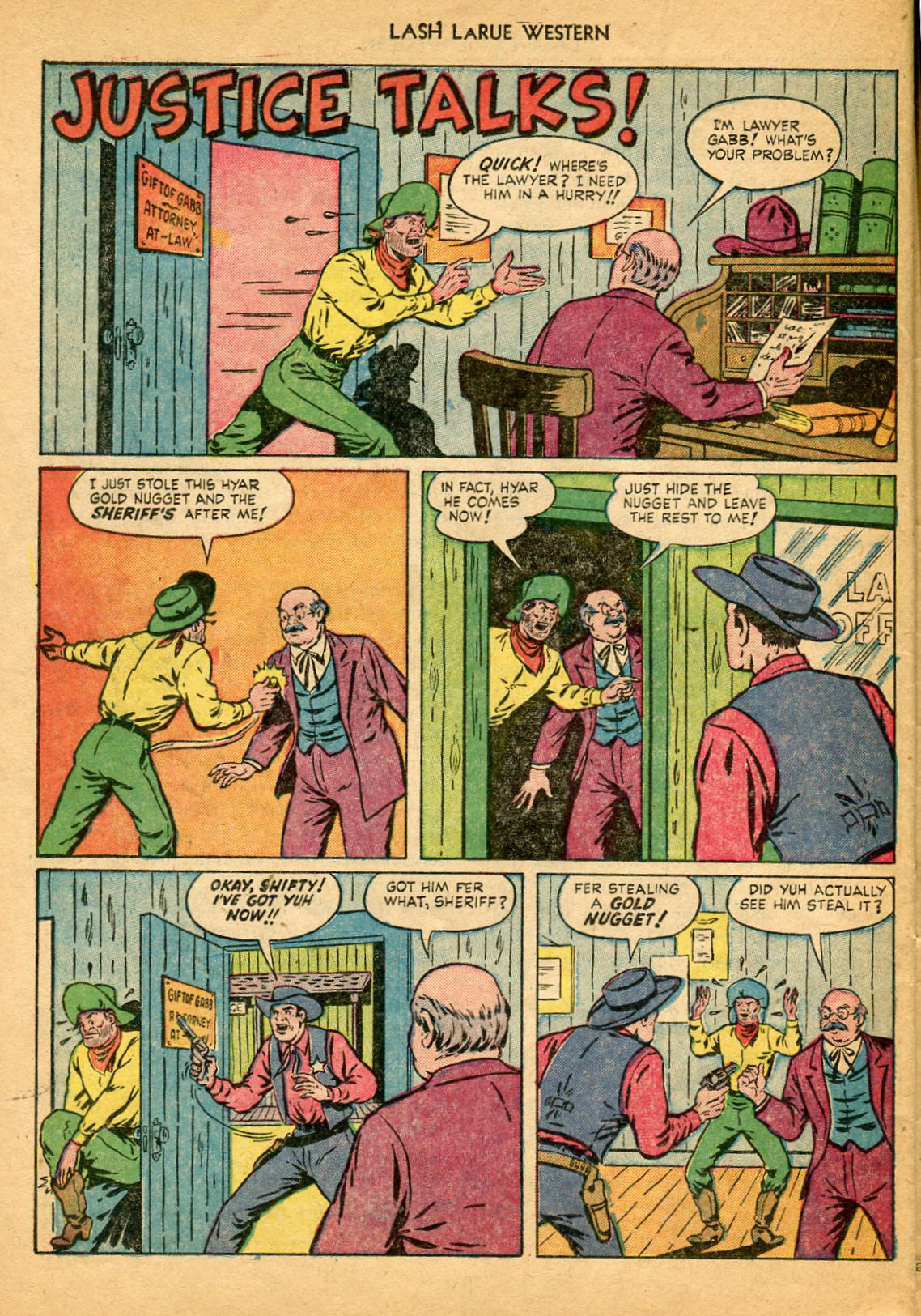 Read online Lash Larue Western (1949) comic -  Issue #9 - 26