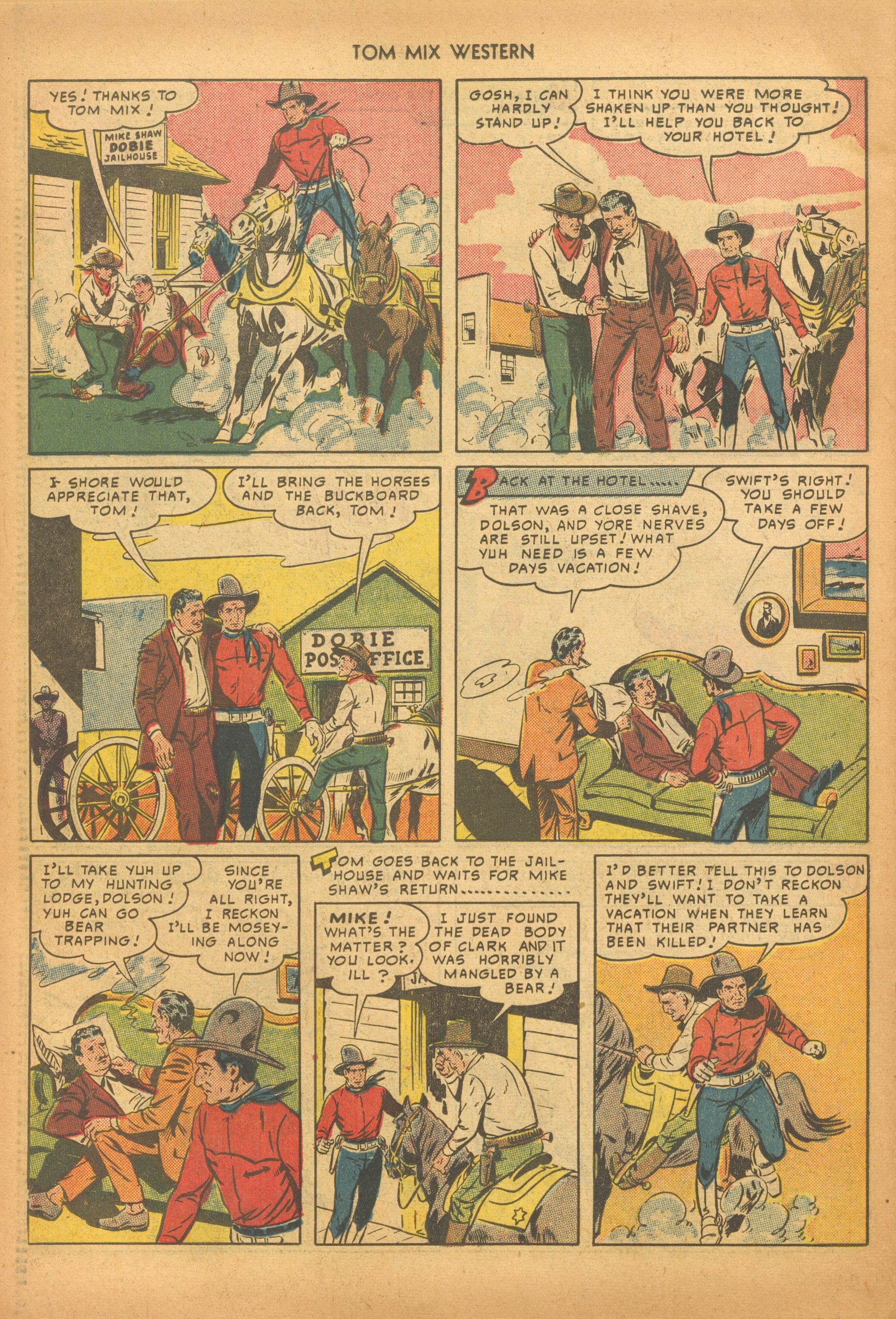 Read online Tom Mix Western (1948) comic -  Issue #28 - 38