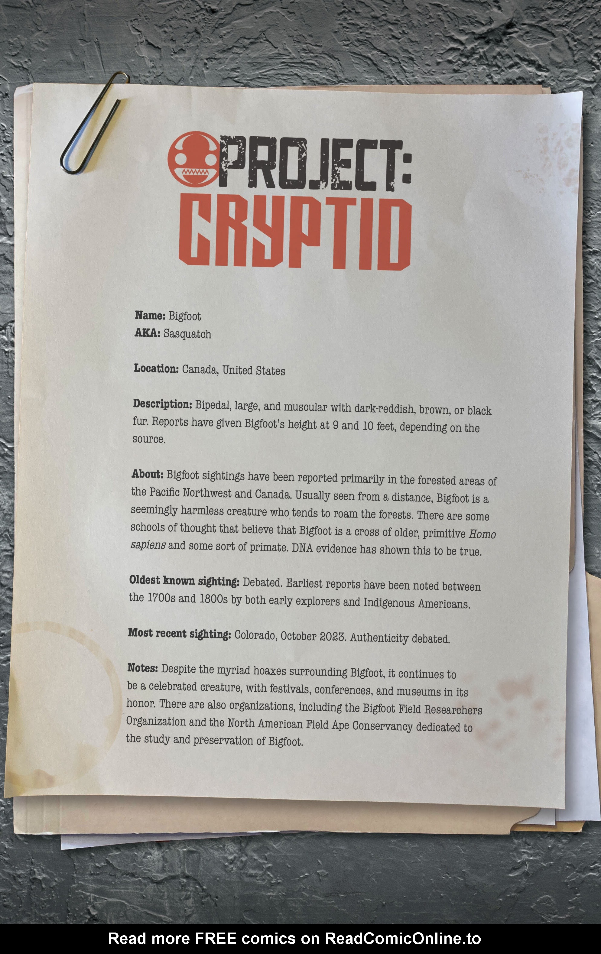 Read online Project Cryptid comic -  Issue #6 - 14