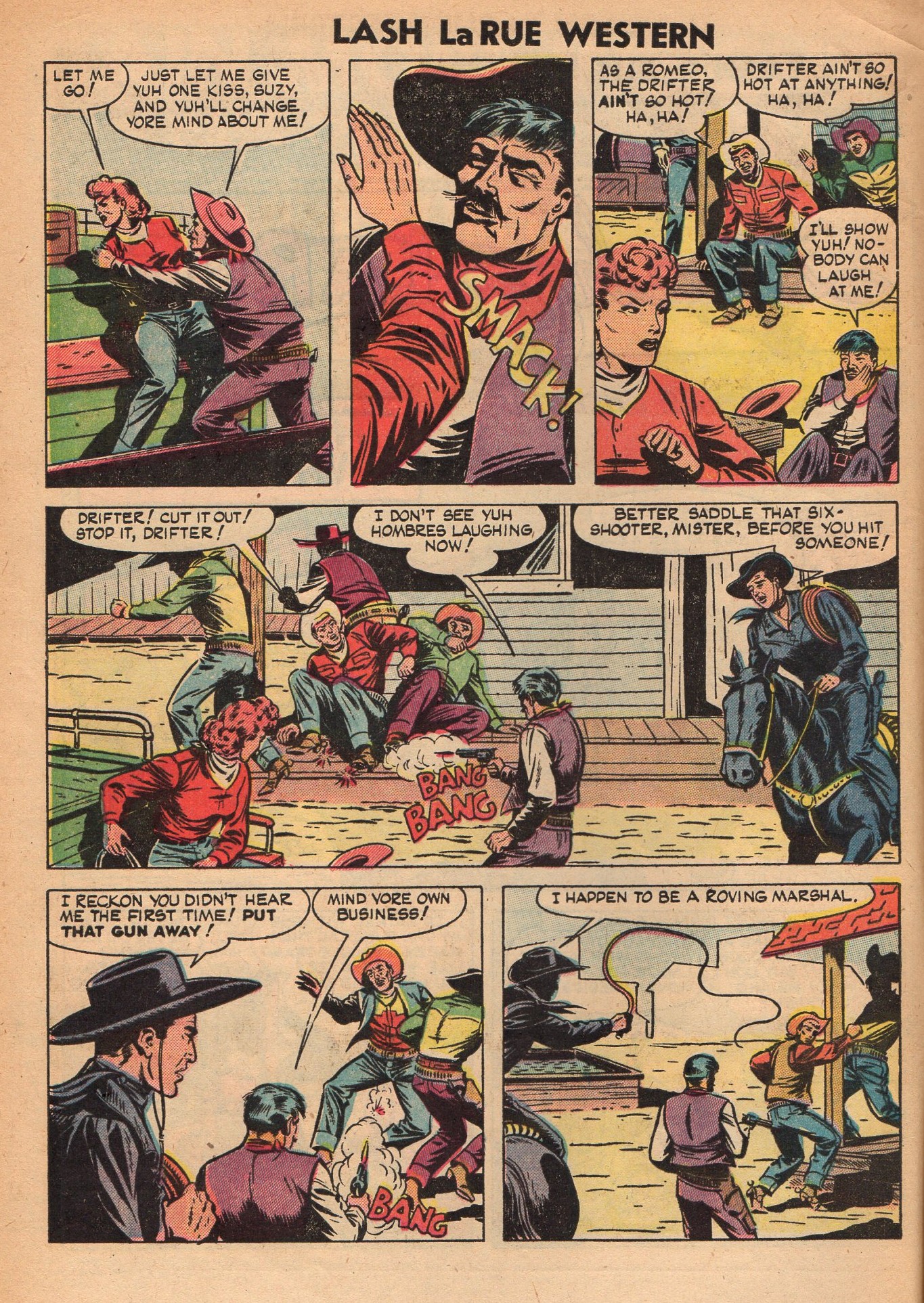 Read online Lash Larue Western (1949) comic -  Issue #48 - 4