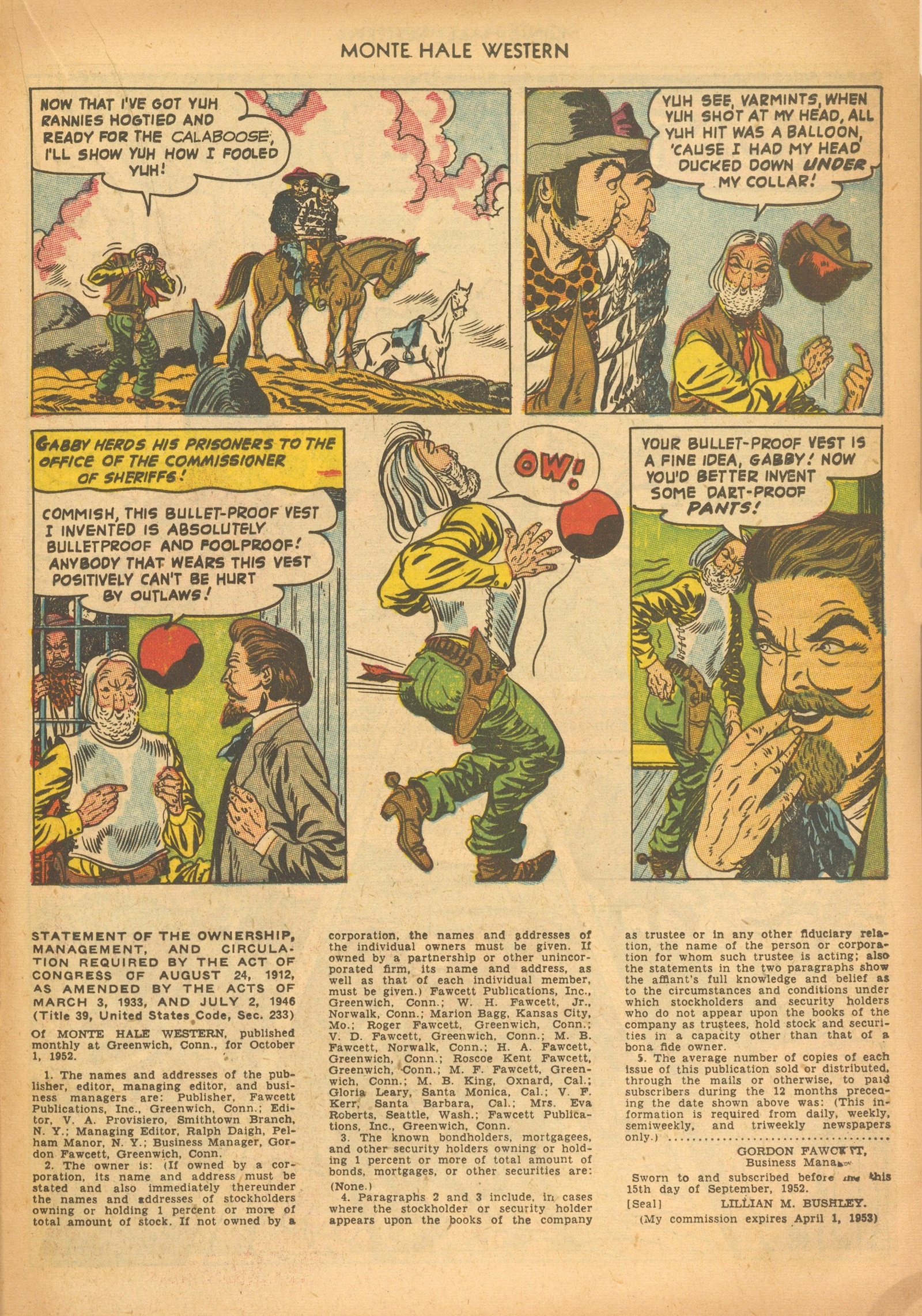 Read online Monte Hale Western comic -  Issue #80 - 21
