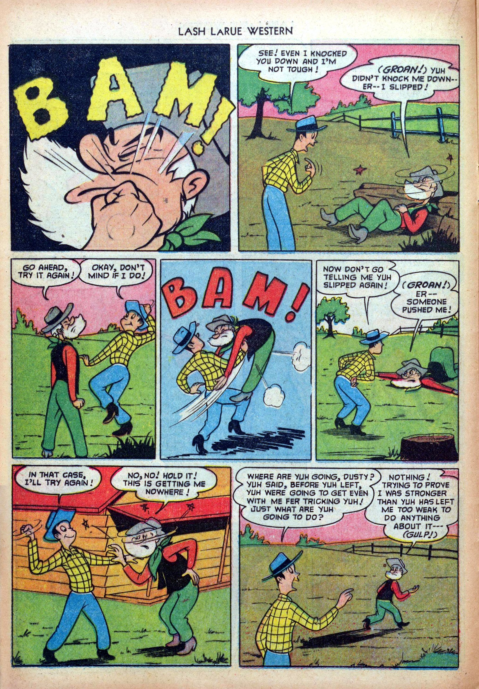 Read online Lash Larue Western (1949) comic -  Issue #33 - 16