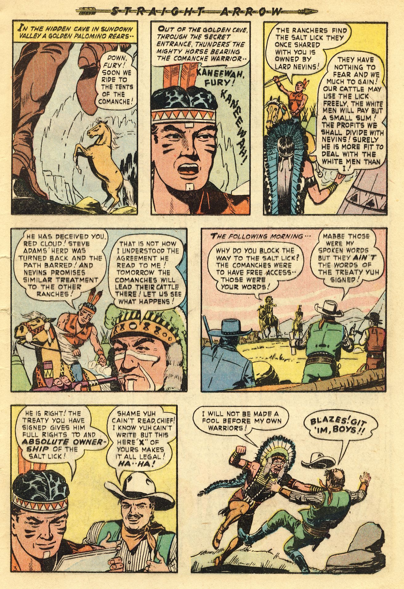 Read online Straight Arrow comic -  Issue #11 - 13