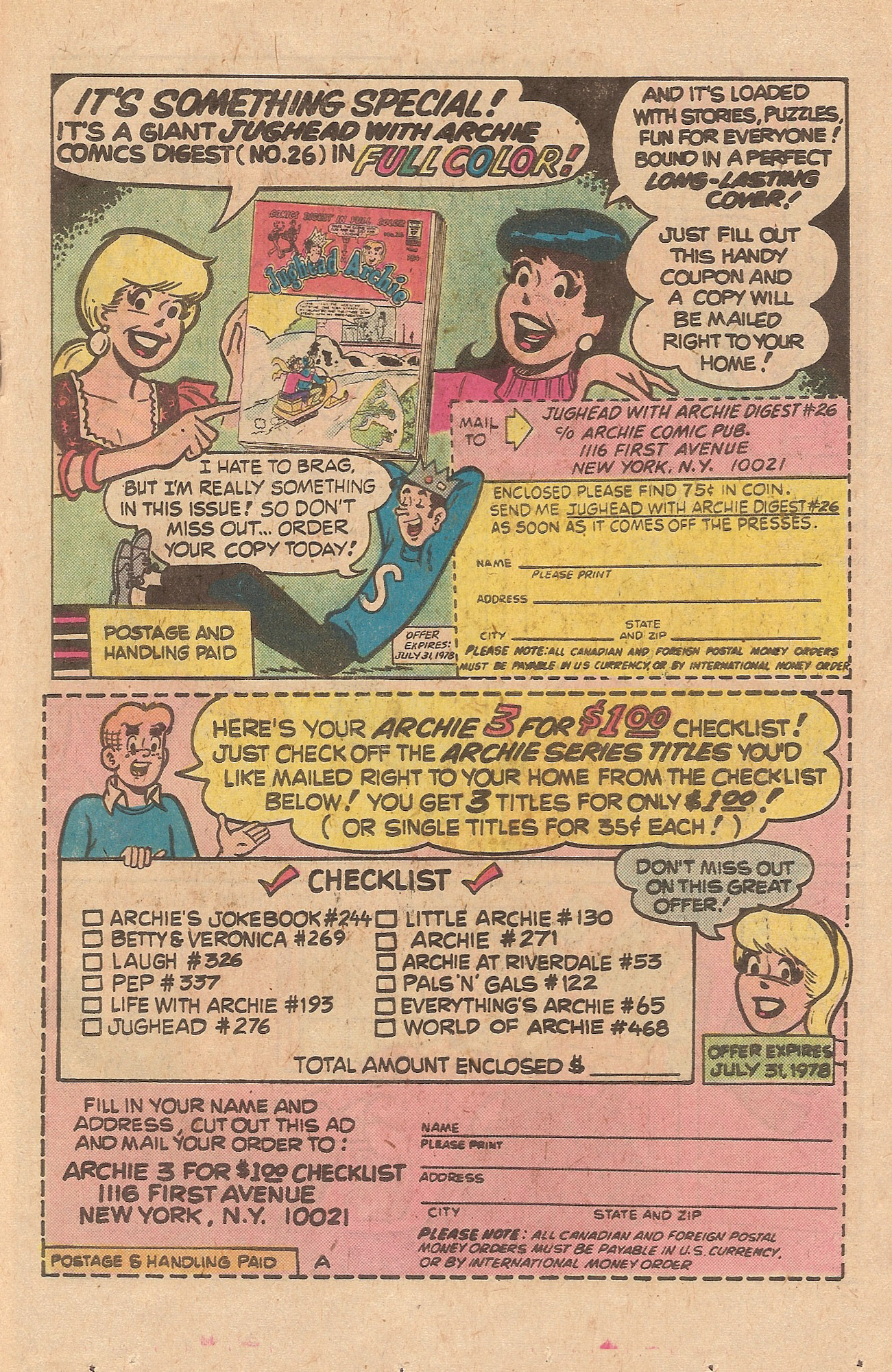 Read online Jughead's Jokes comic -  Issue #58 - 19