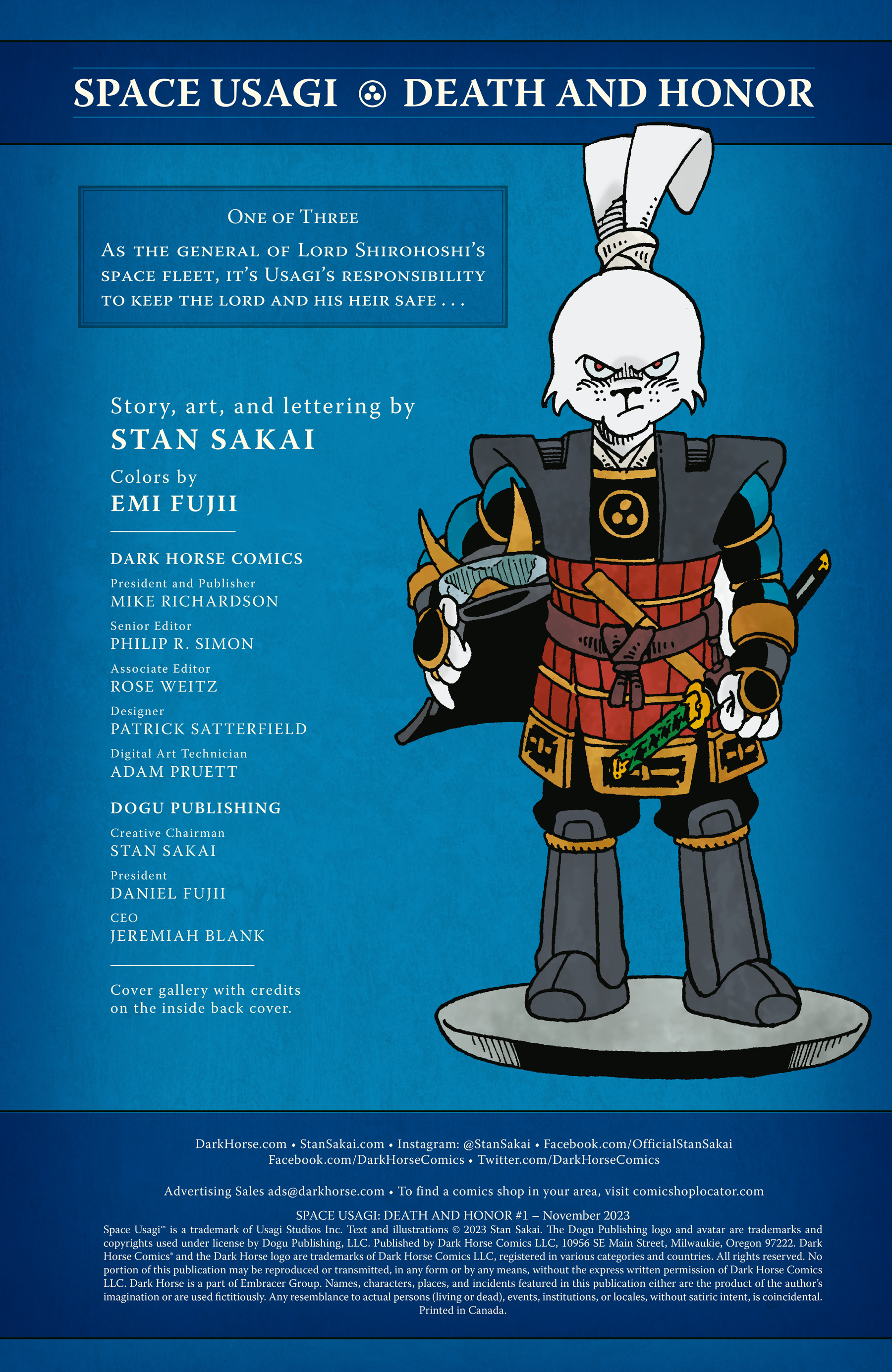 Read online Space Usagi: Death and Honor comic -  Issue #1 - 2