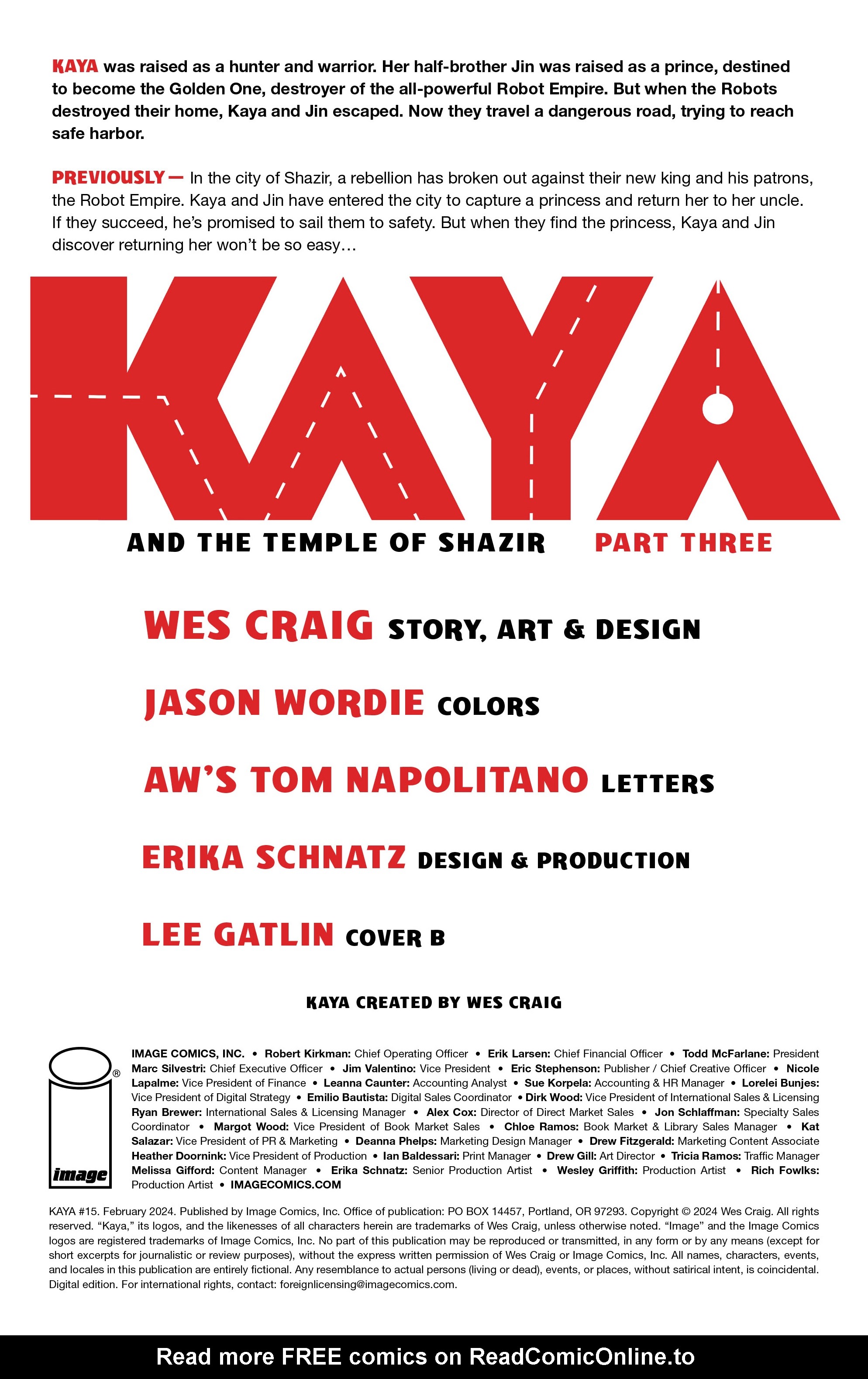 Read online Kaya comic -  Issue #15 - 2