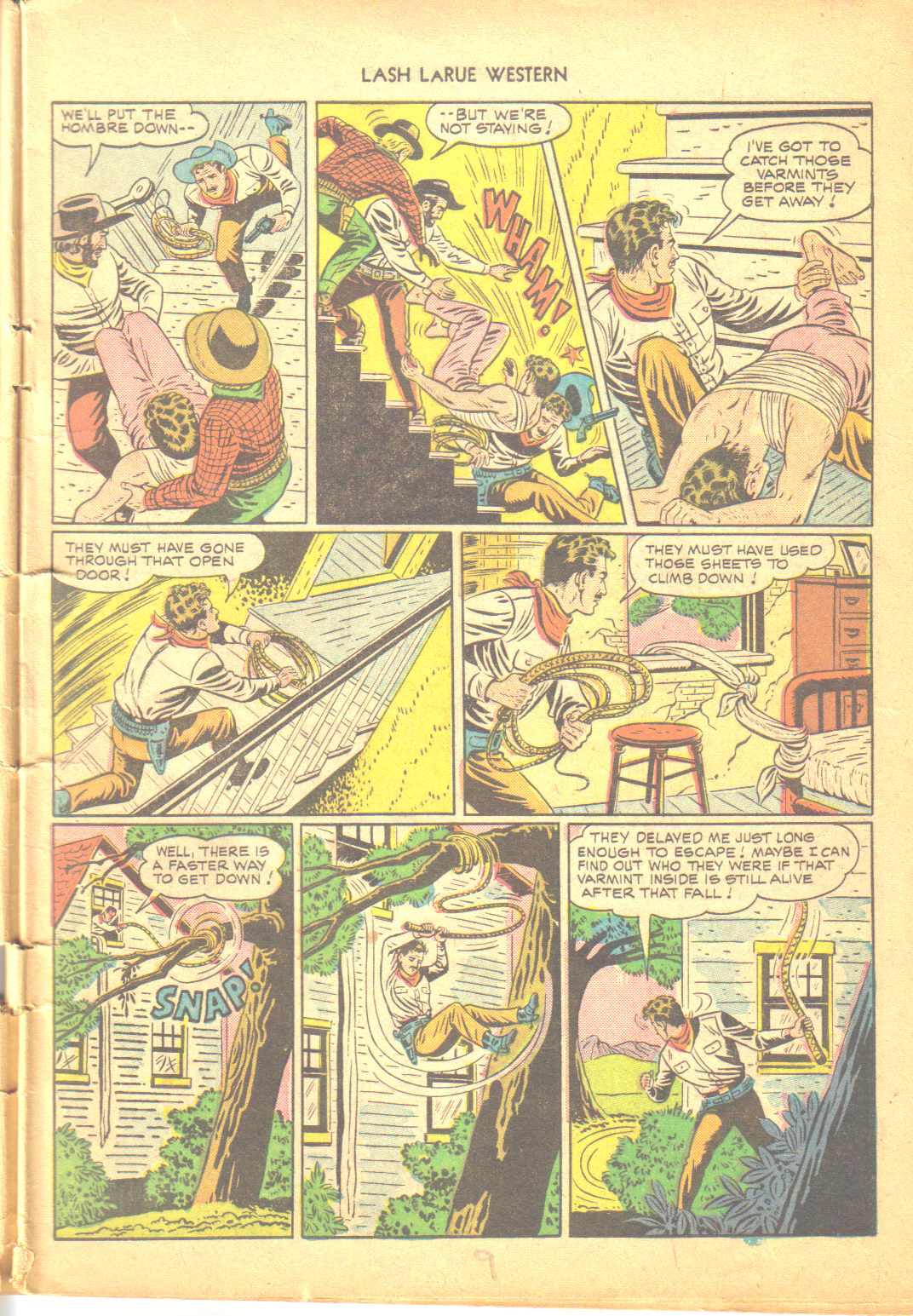 Read online Lash Larue Western (1949) comic -  Issue #6 - 9