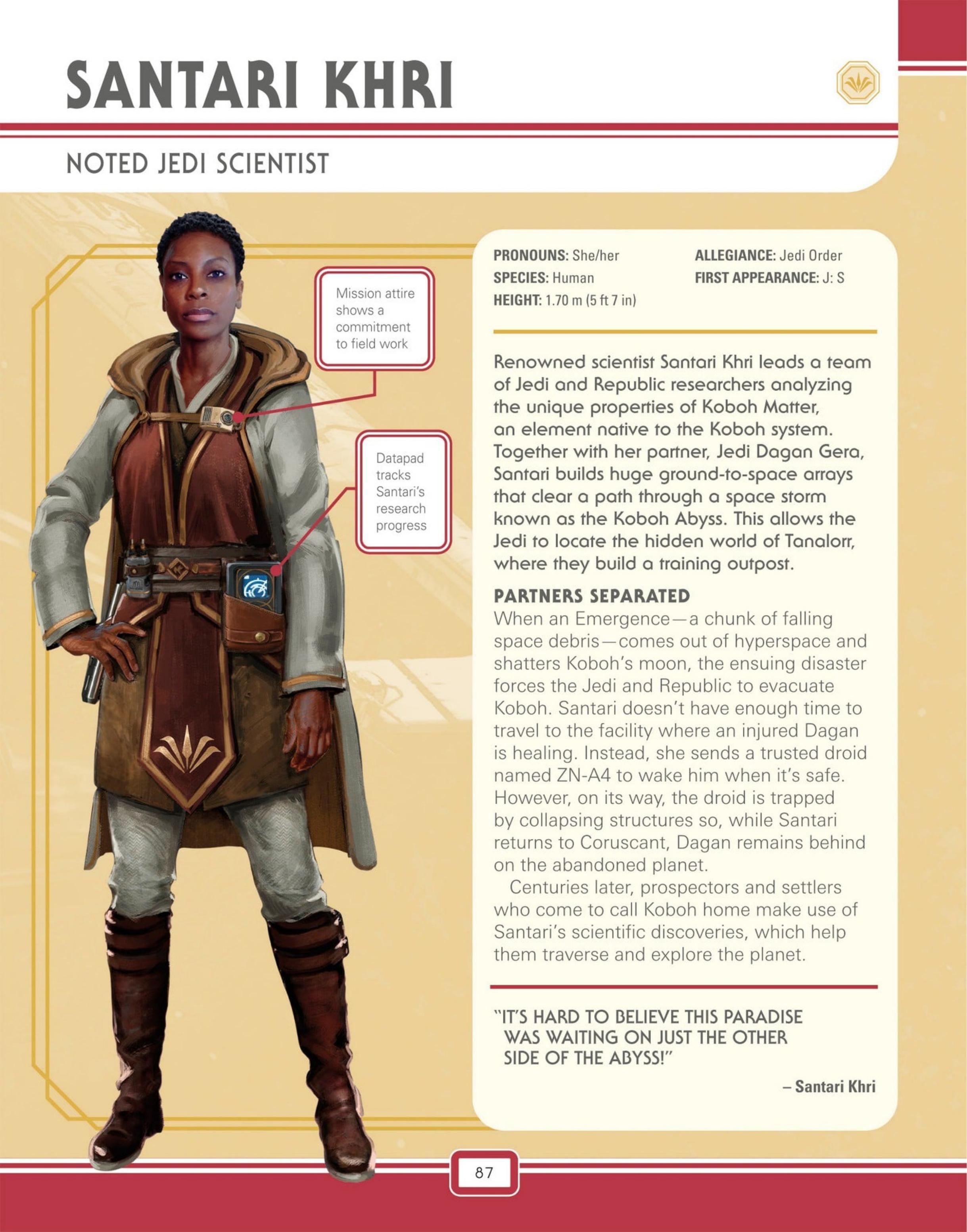Read online Star Wars: The High Republic Character Encyclopedia comic -  Issue # TPB (Part 1) - 89