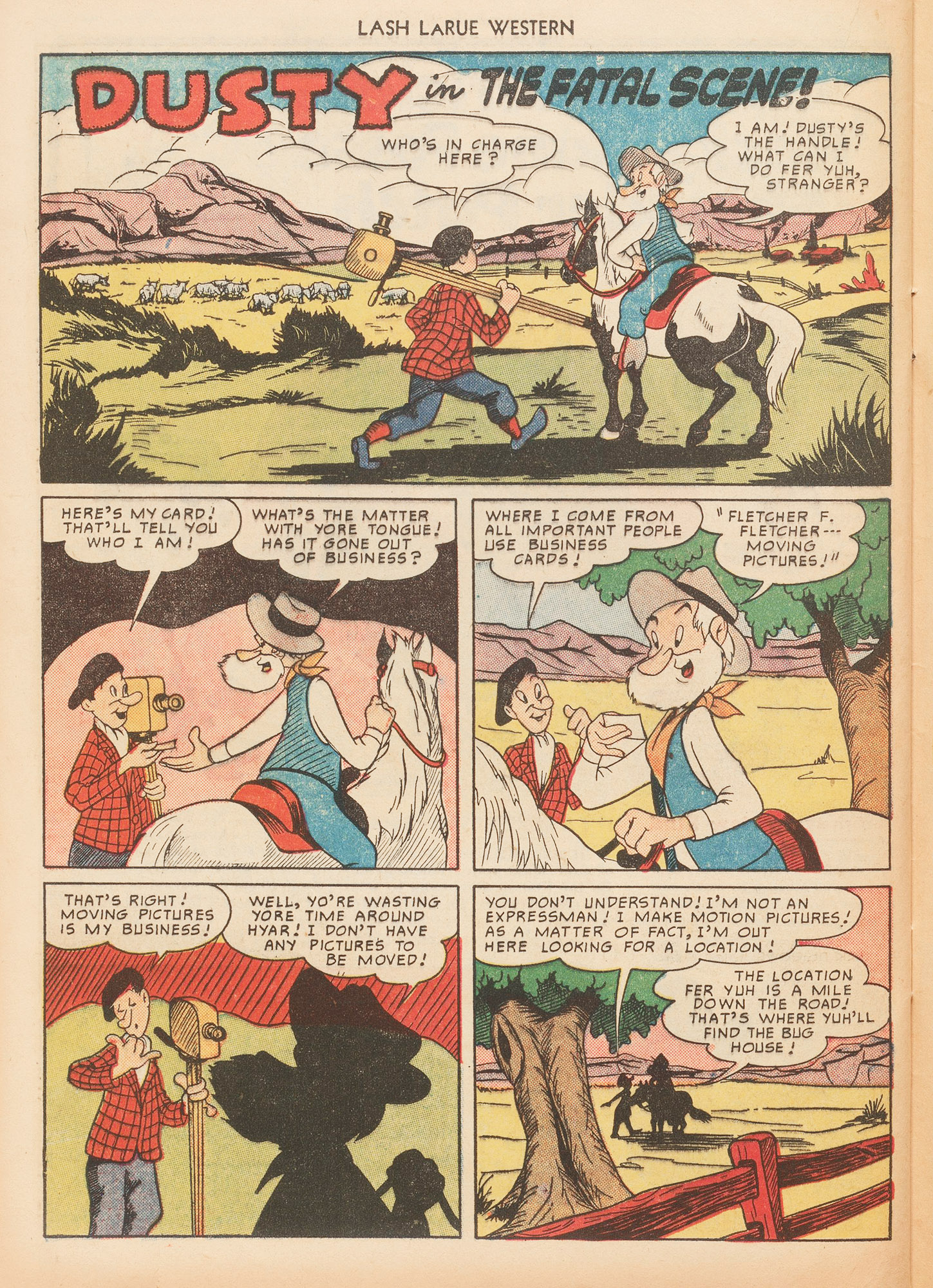 Read online Lash Larue Western (1949) comic -  Issue #7 - 36
