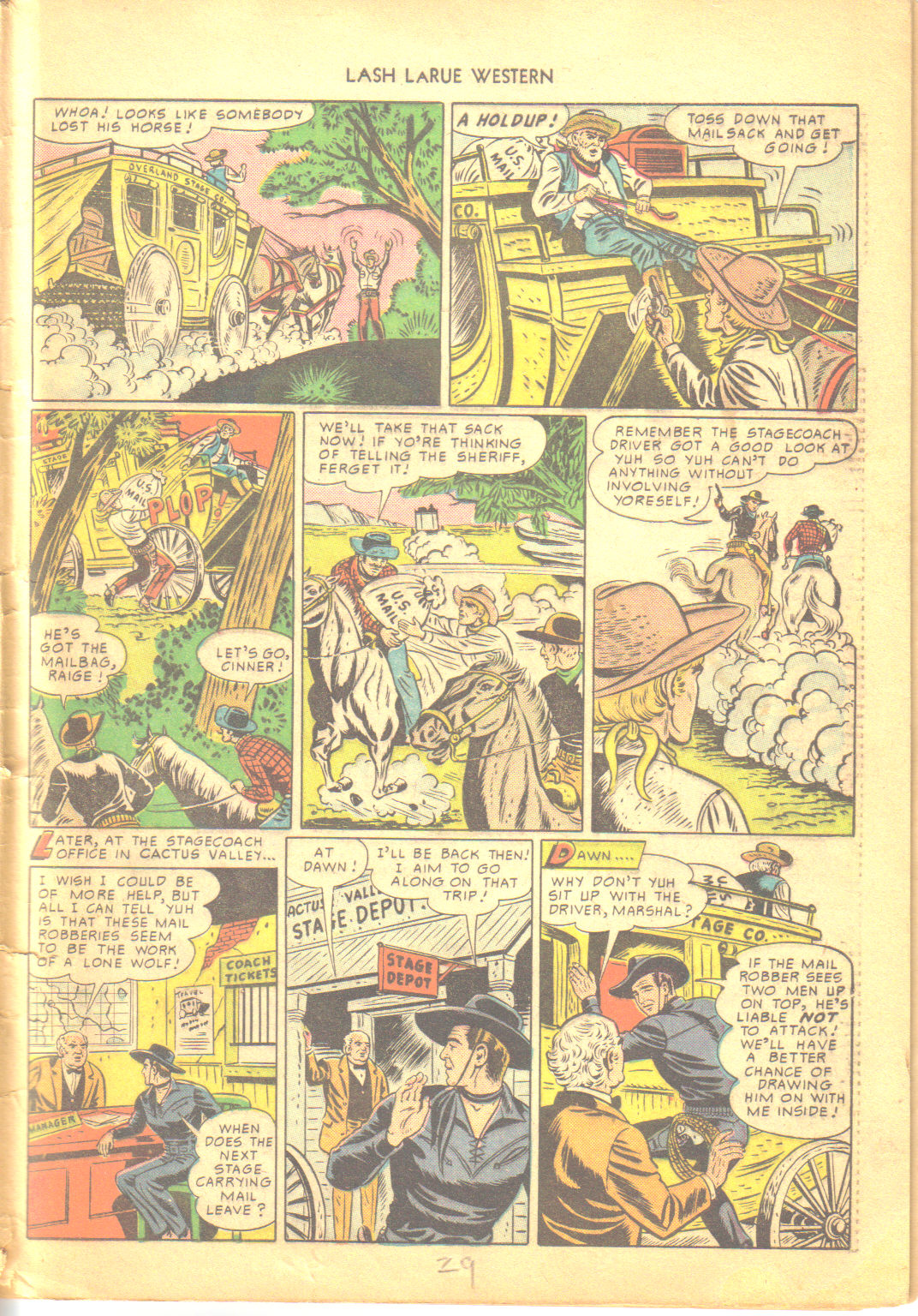 Read online Lash Larue Western (1949) comic -  Issue #6 - 29