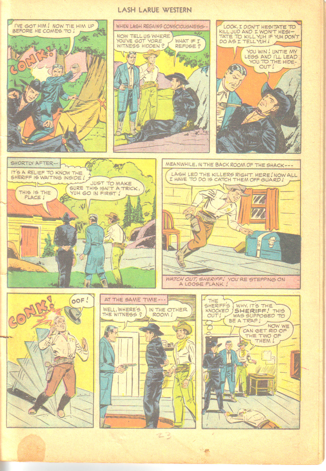 Read online Lash Larue Western (1949) comic -  Issue #6 - 23