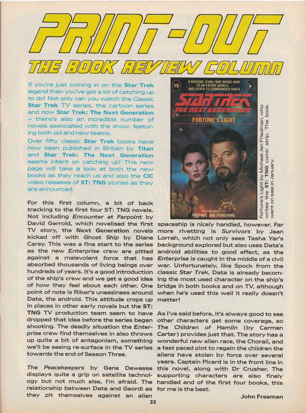 Read online Star Trek The Next Generation (1990) comic -  Issue #9 - 23