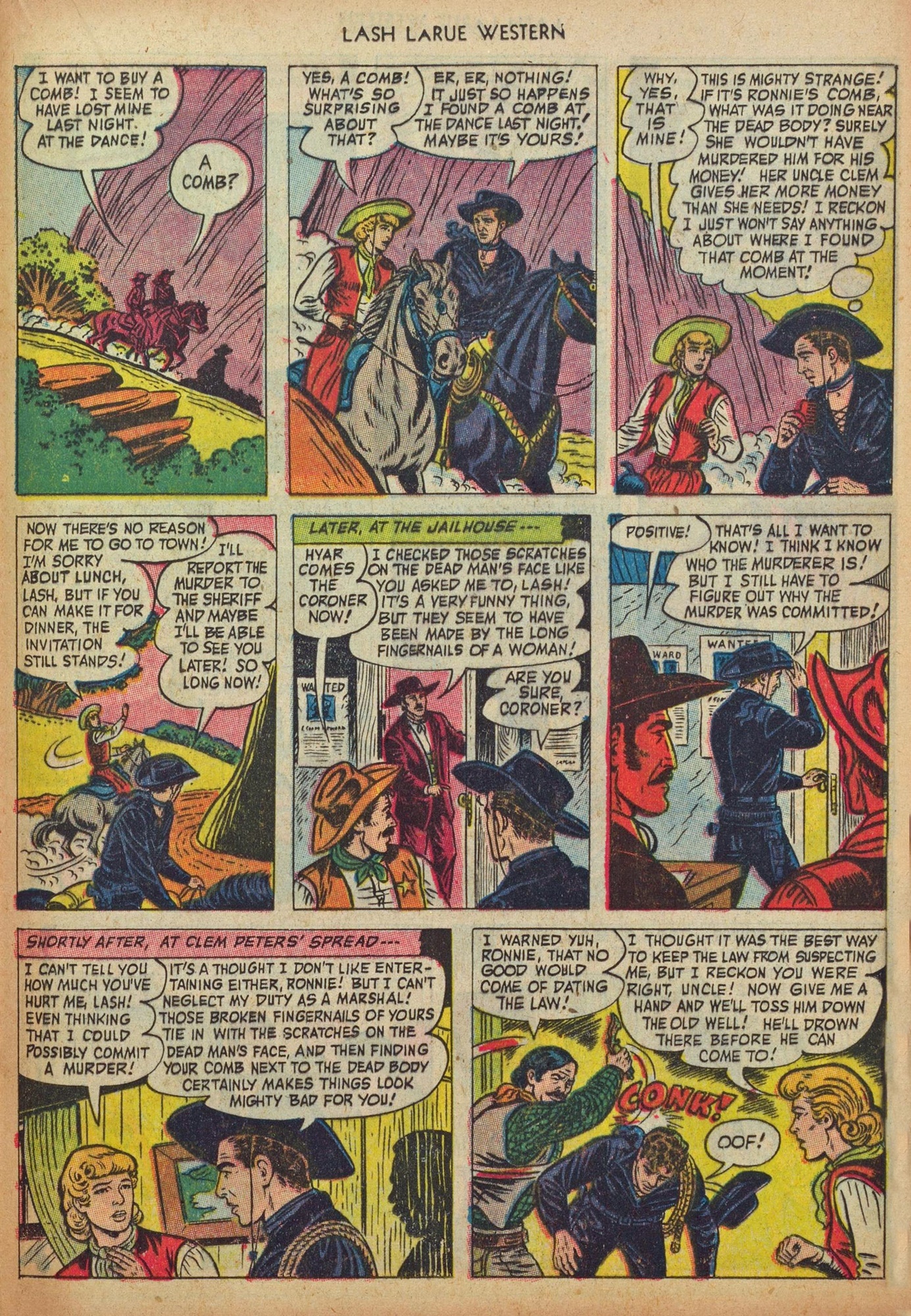 Read online Lash Larue Western (1949) comic -  Issue #37 - 21
