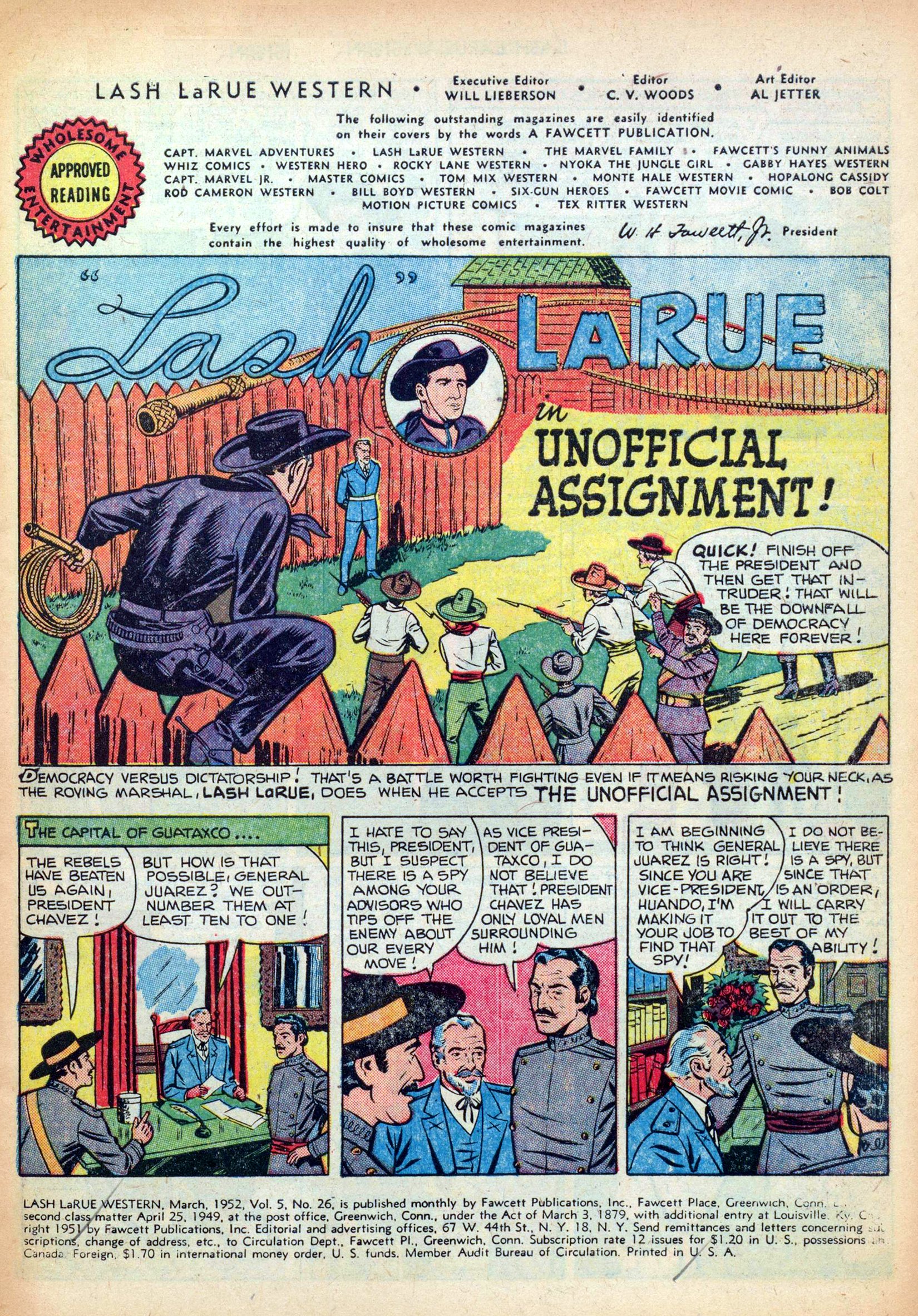 Read online Lash Larue Western (1949) comic -  Issue #26 - 3