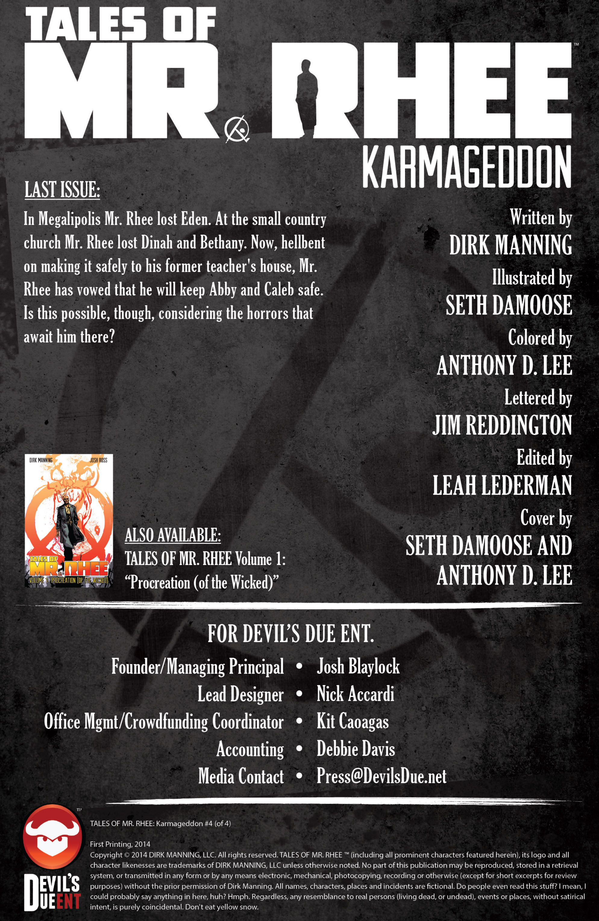 Read online Tales of Mr. Rhee: Karmageddon comic -  Issue #4 - 2