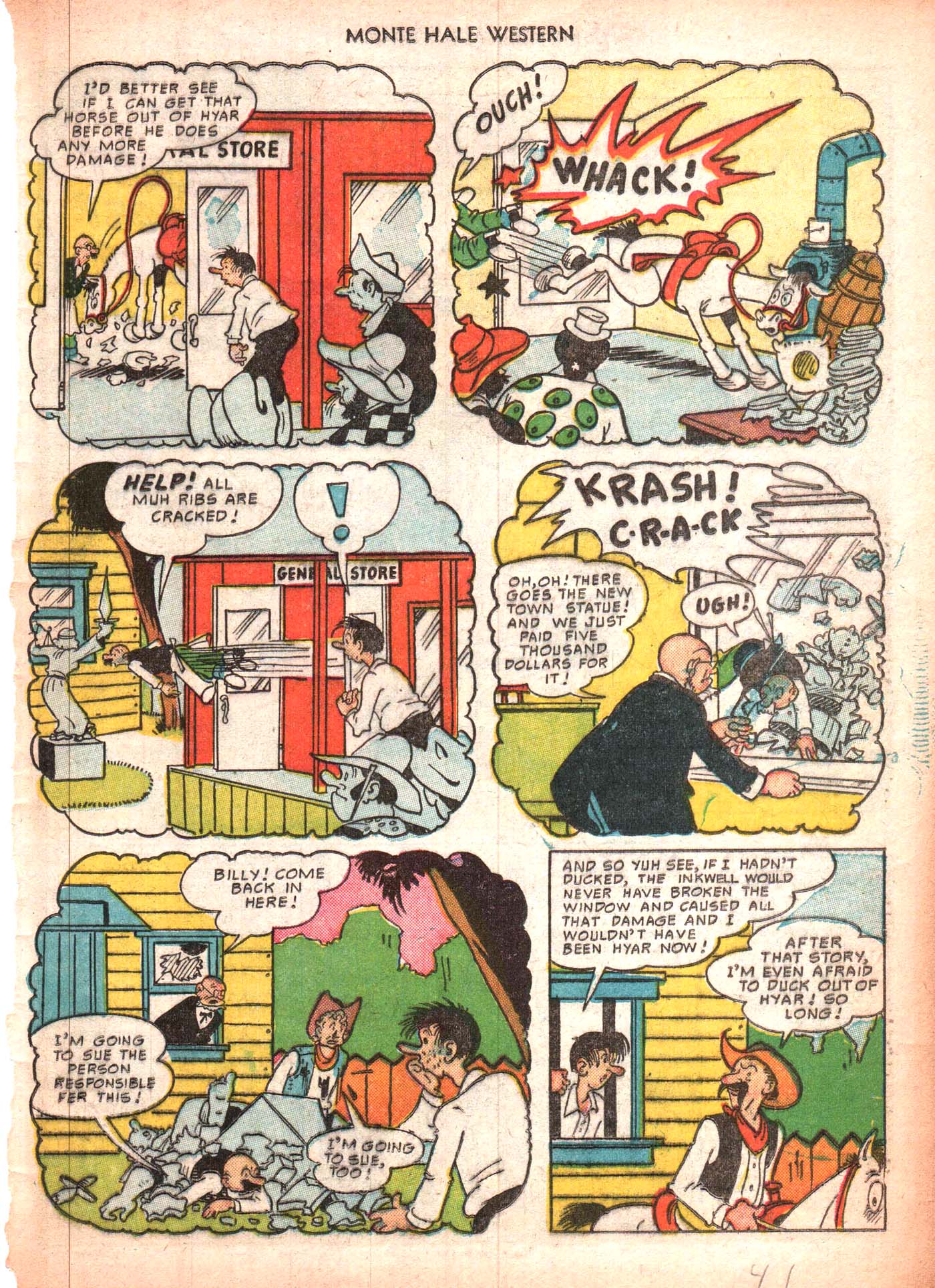 Read online Monte Hale Western comic -  Issue #50 - 41