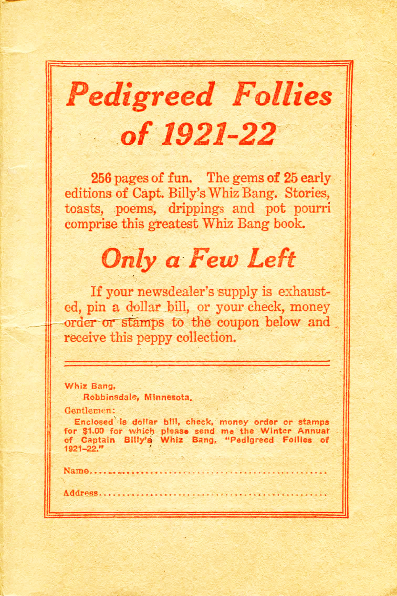 Read online Captain Billy's Whiz Bang comic -  Issue #30 - 67