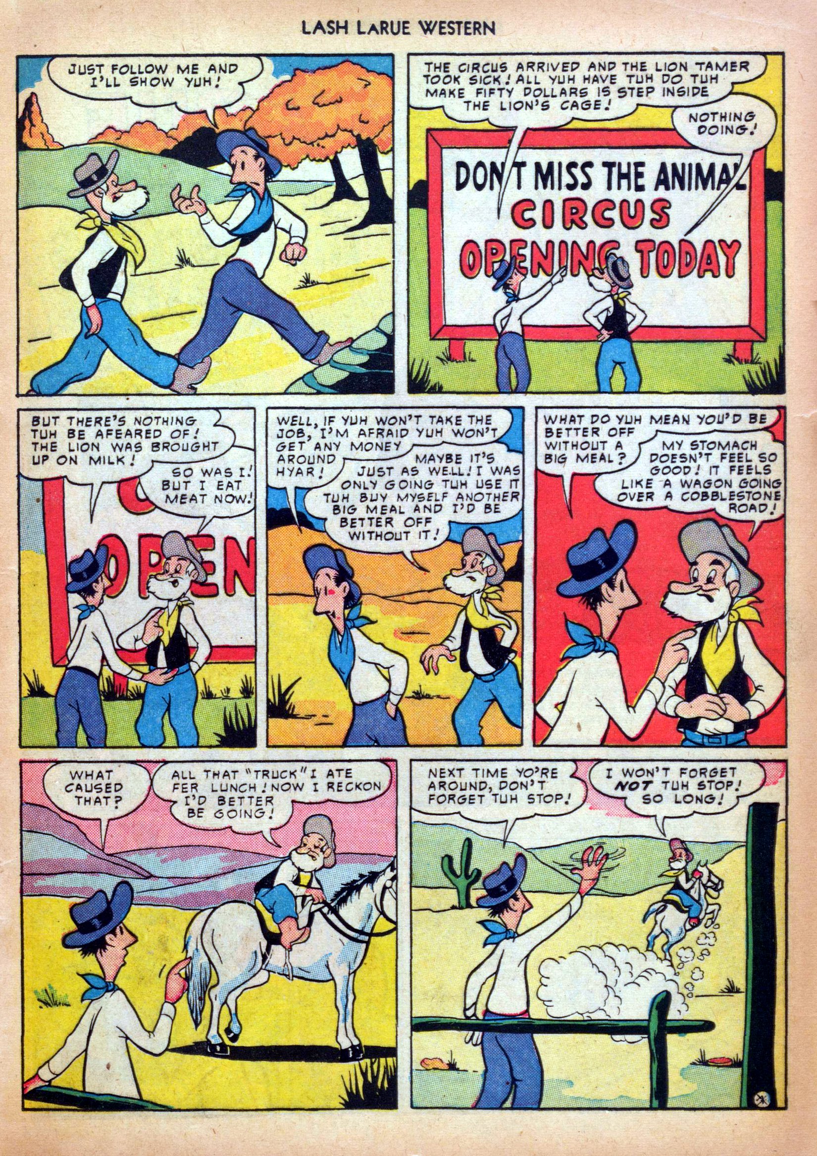Read online Lash Larue Western (1949) comic -  Issue #5 - 17