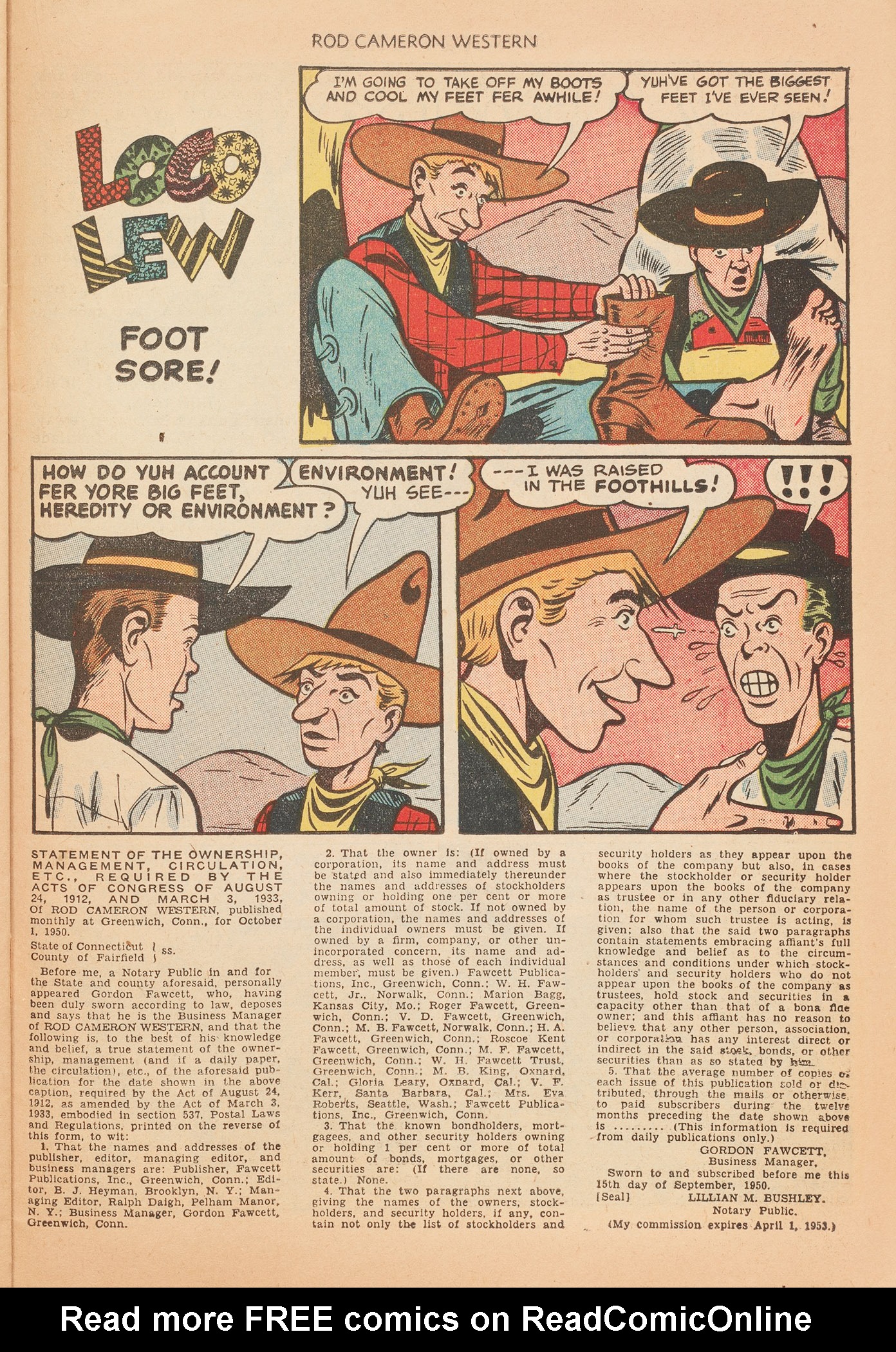 Read online Rod Cameron Western comic -  Issue #7 - 23
