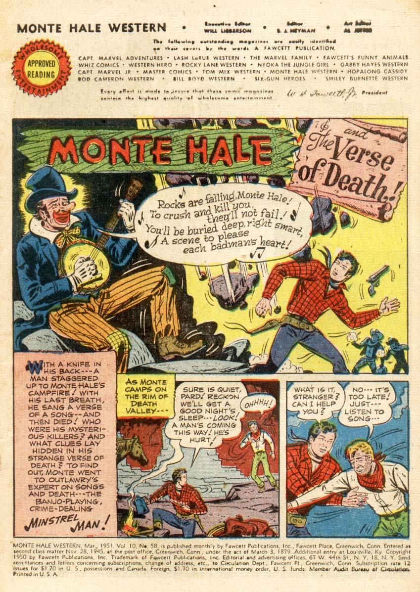 Read online Monte Hale Western comic -  Issue #58 - 2