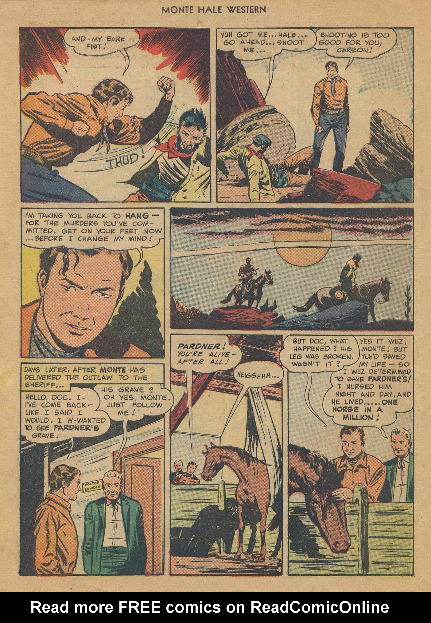 Read online Monte Hale Western comic -  Issue #36 - 21