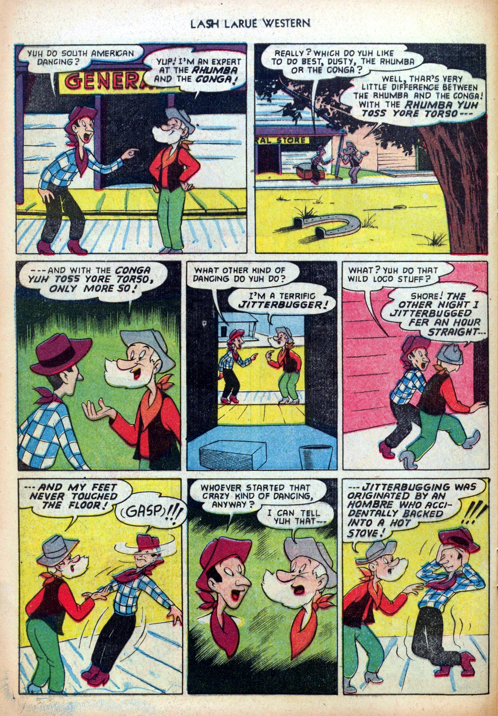 Read online Lash Larue Western (1949) comic -  Issue #38 - 28
