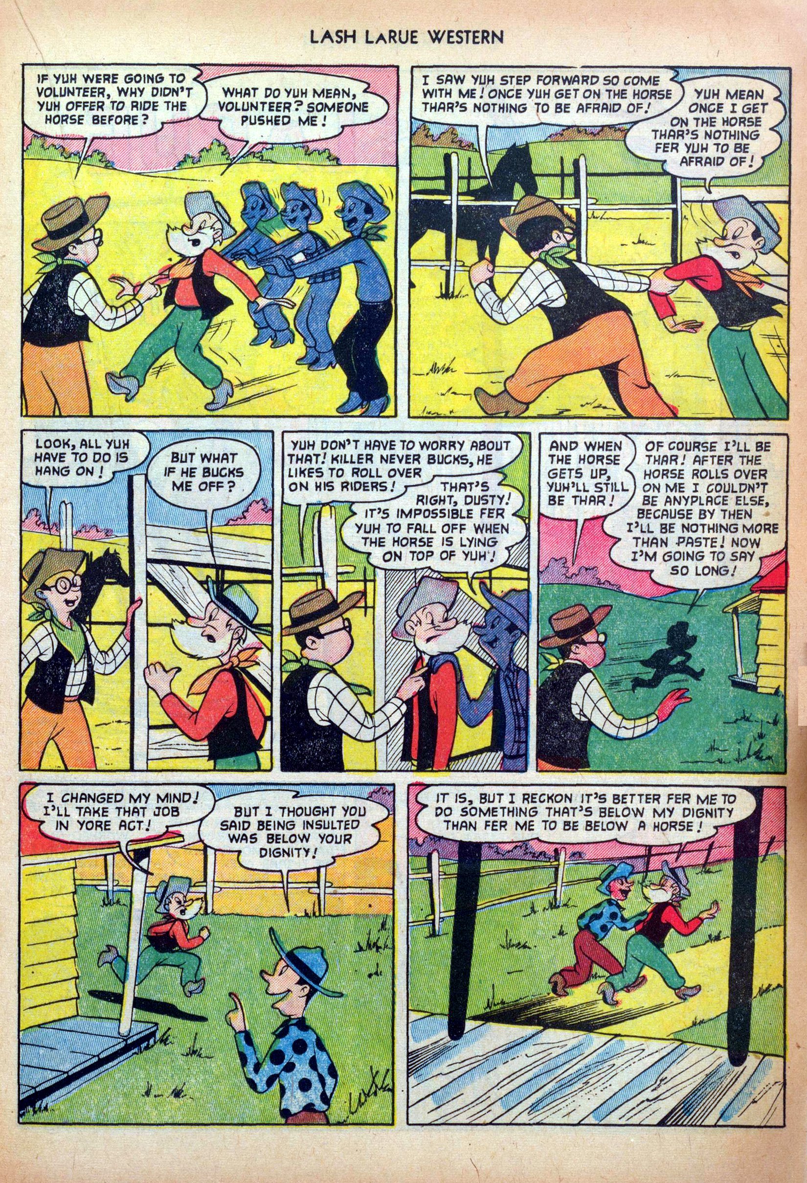 Read online Lash Larue Western (1949) comic -  Issue #34 - 17