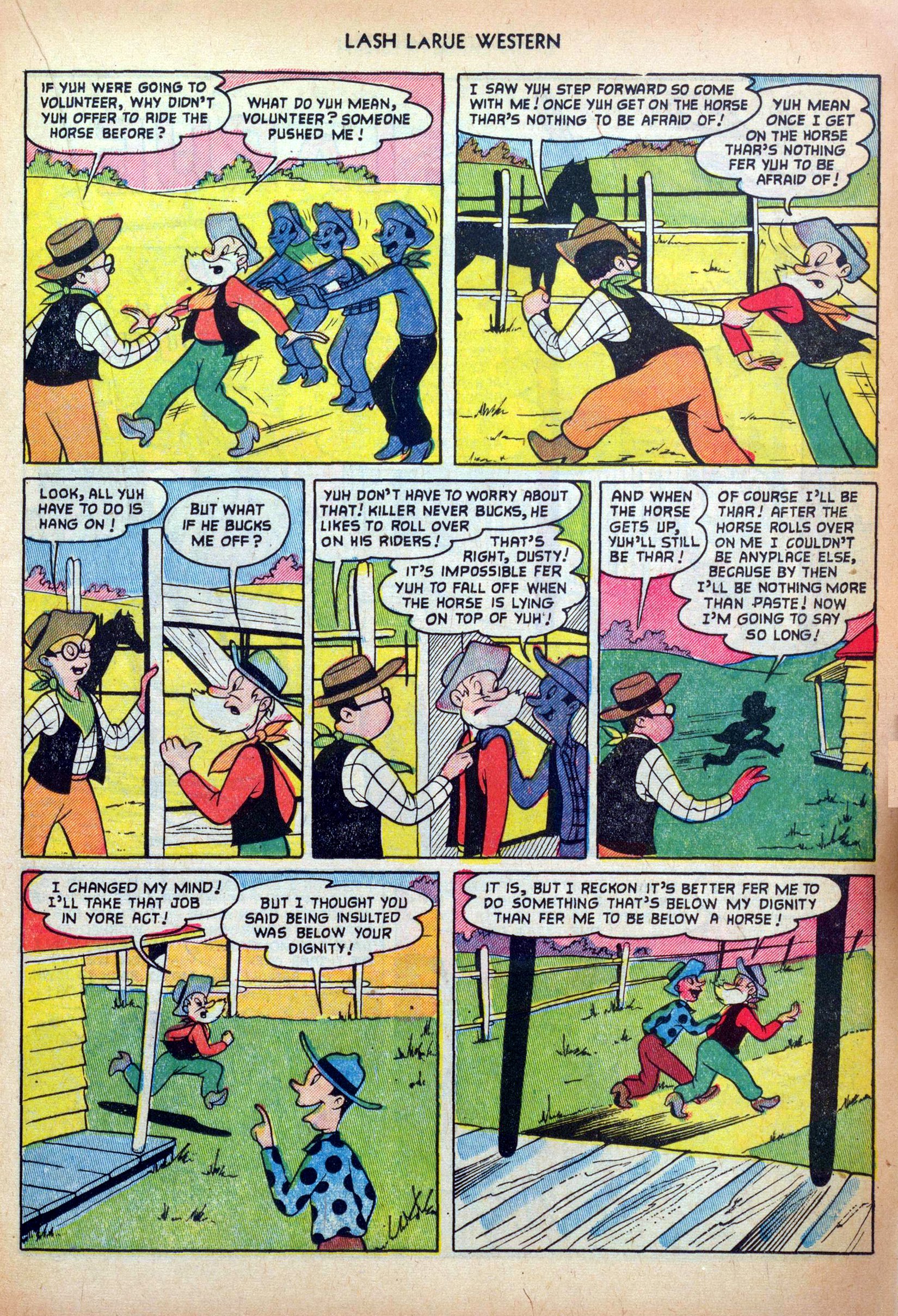 Read online Lash Larue Western (1949) comic -  Issue #34 - 17