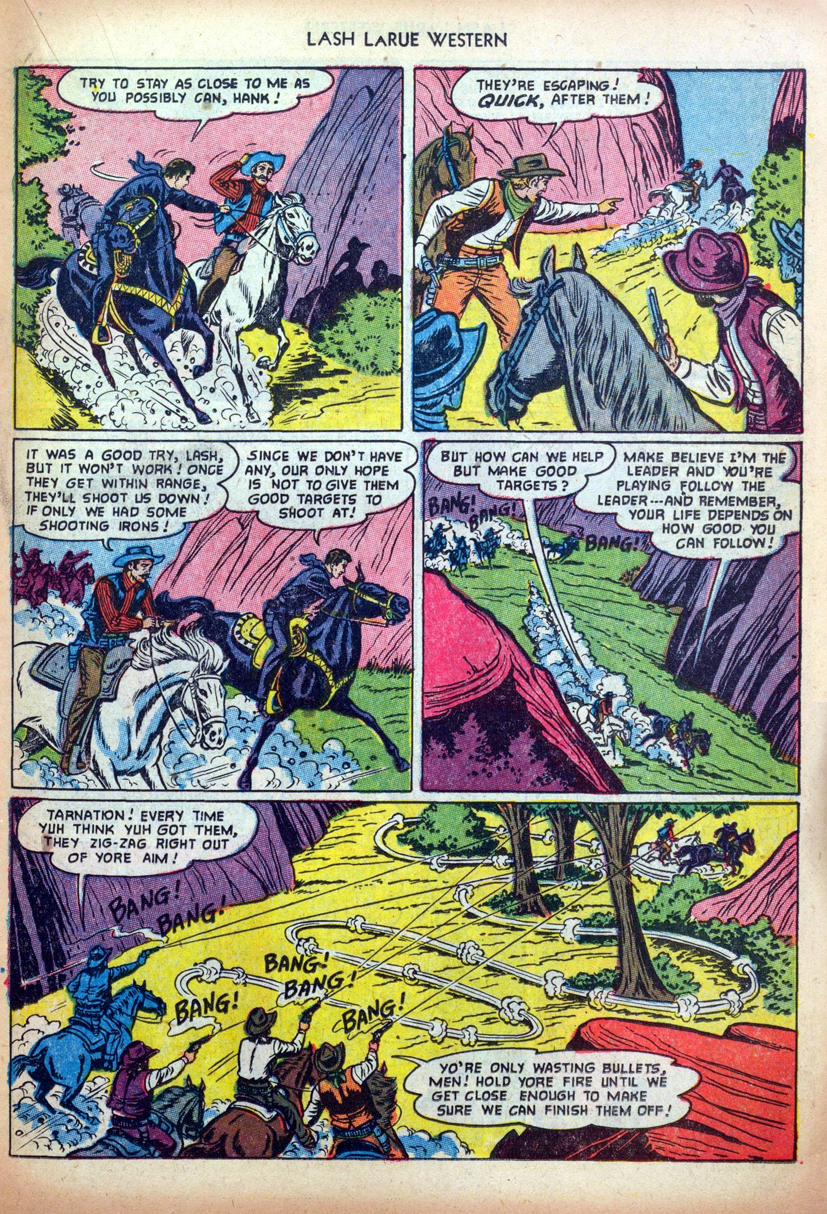 Read online Lash Larue Western (1949) comic -  Issue #35 - 19